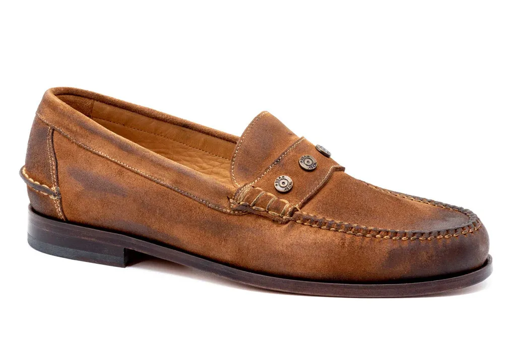 2nd Amendment Suede Leather Penny Loafer by Martin Dingman