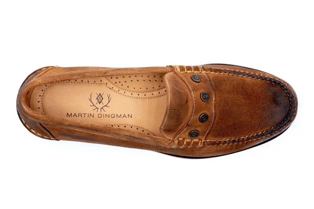 2nd Amendment Suede Leather Penny Loafer by Martin Dingman