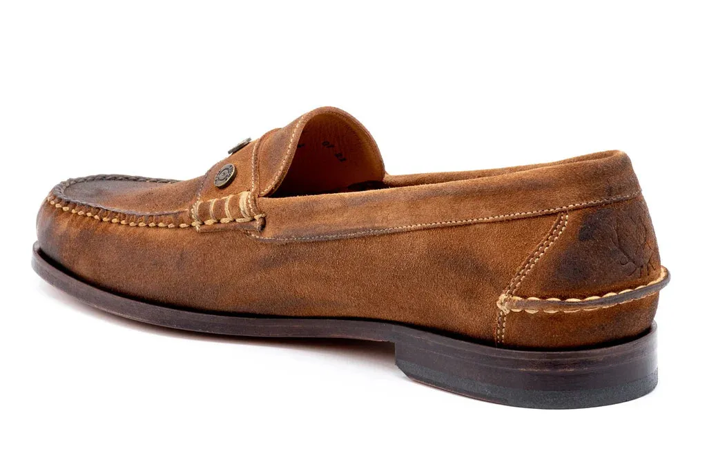 2nd Amendment Suede Leather Penny Loafer by Martin Dingman