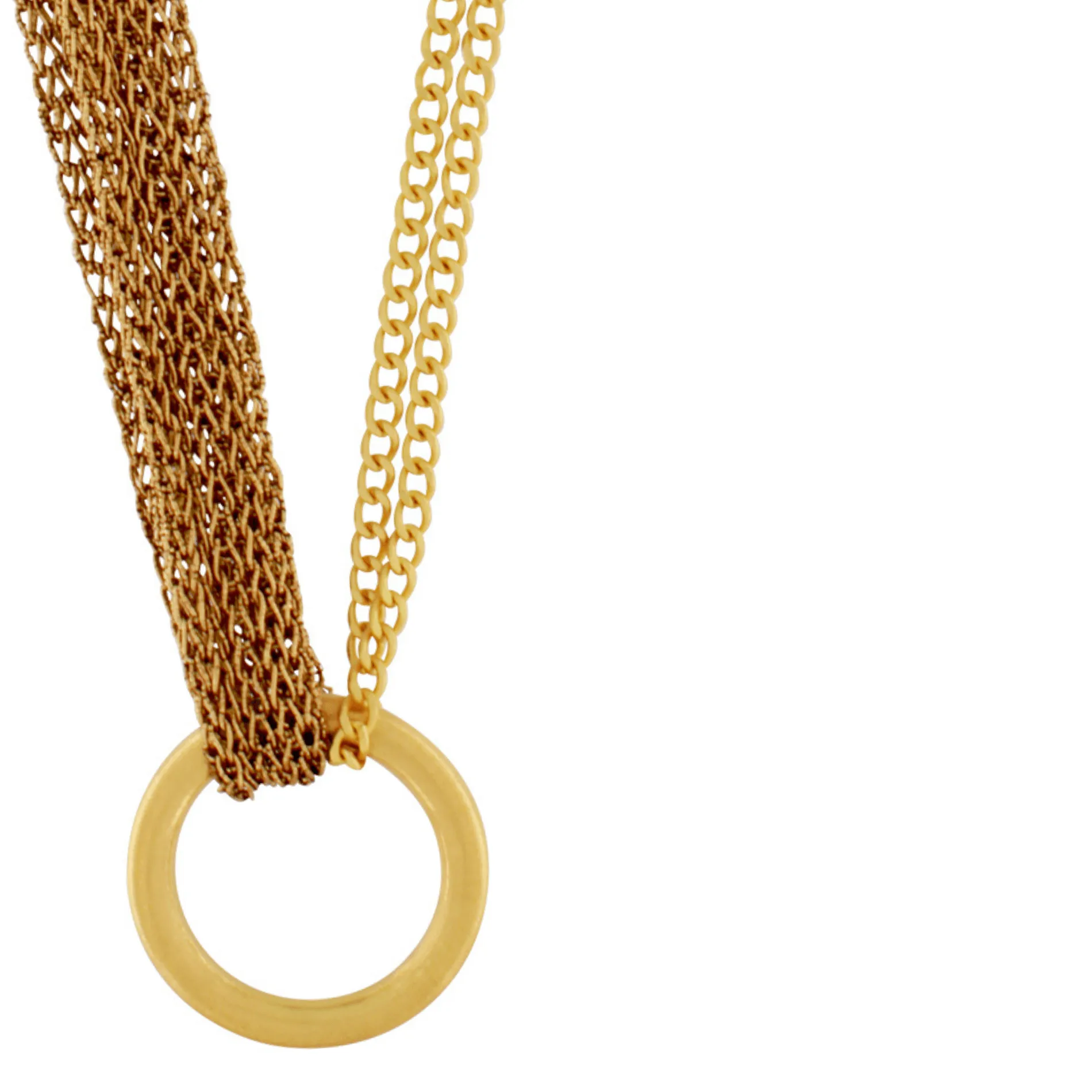 Anastazia IN:STORE Knittet Mega Ring Necklace Gold Plating