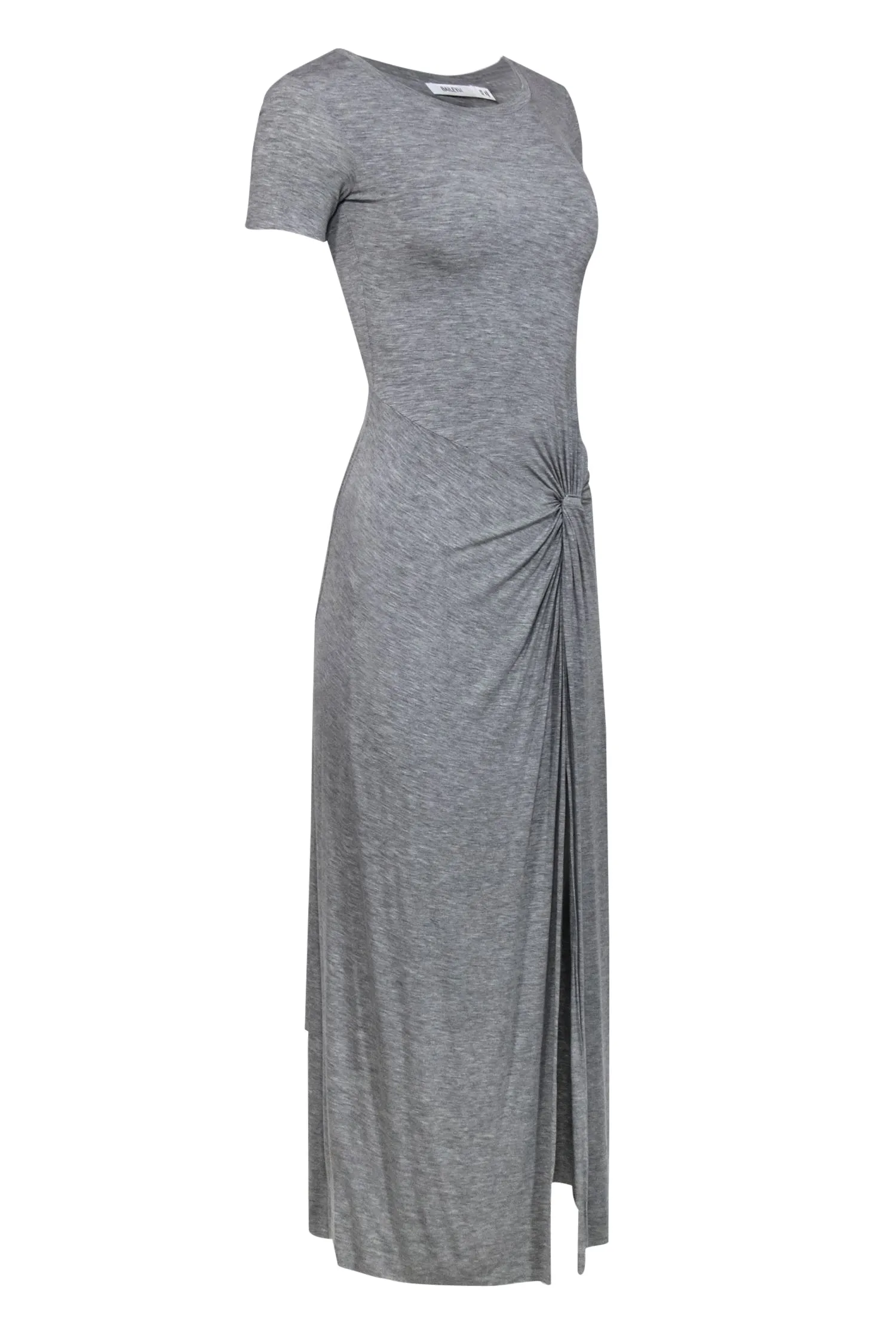 Bailey 44 - Gray Short Sleeve Maxi Dress w/ Gathered Side Sz XS