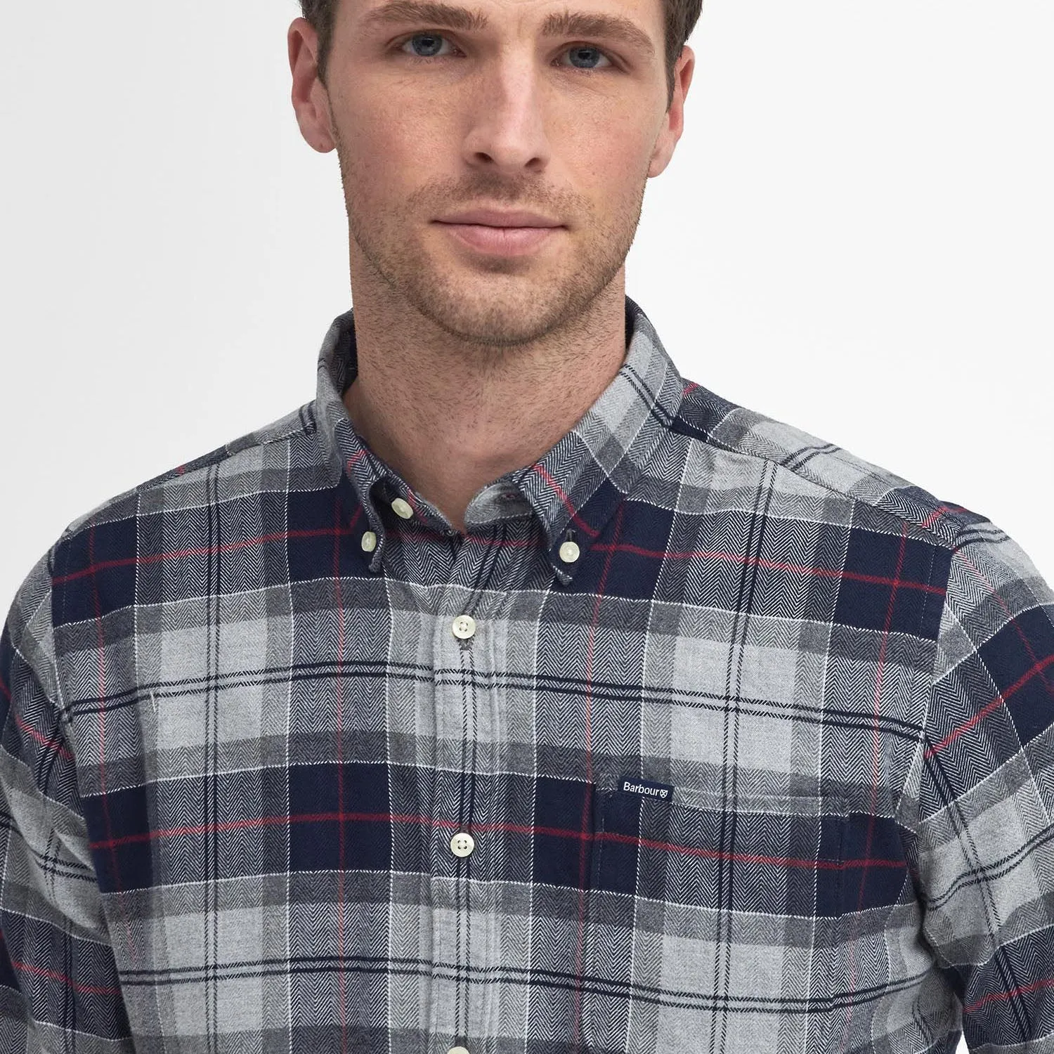 Barbour Men's Kyeloch Tailored Fit Shirt in Blue Granite