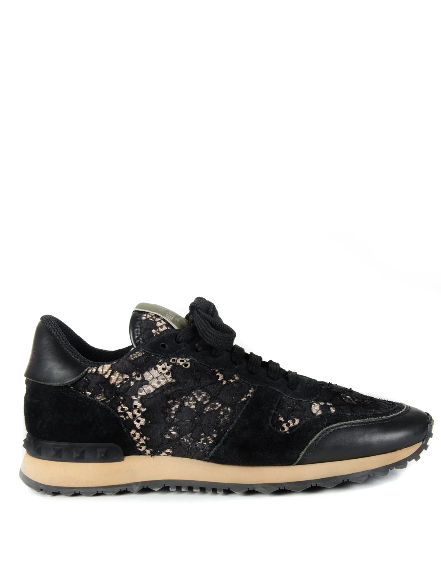 Black Lace Rock Runner Sneakers