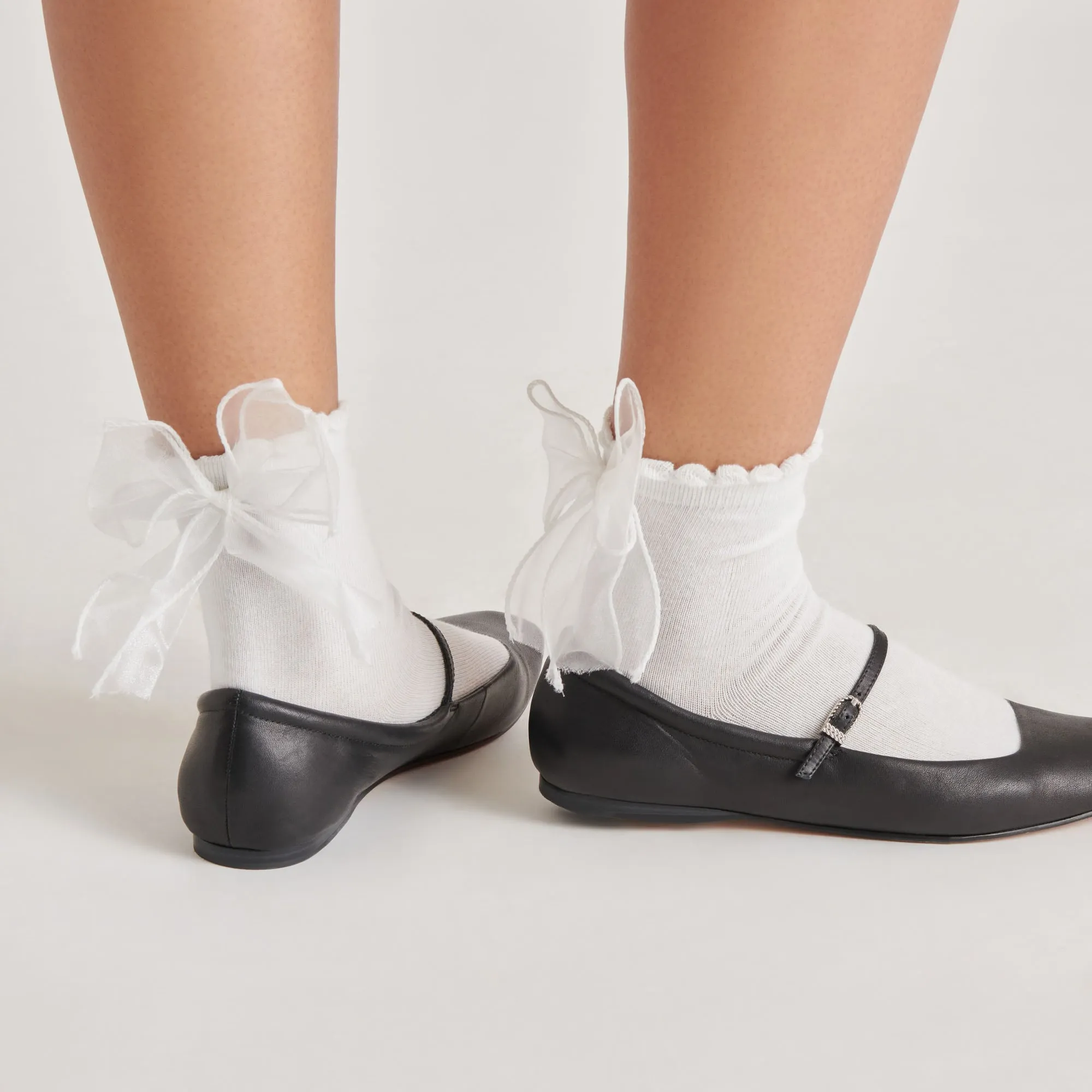 BOW CREW SOCKS WHITE