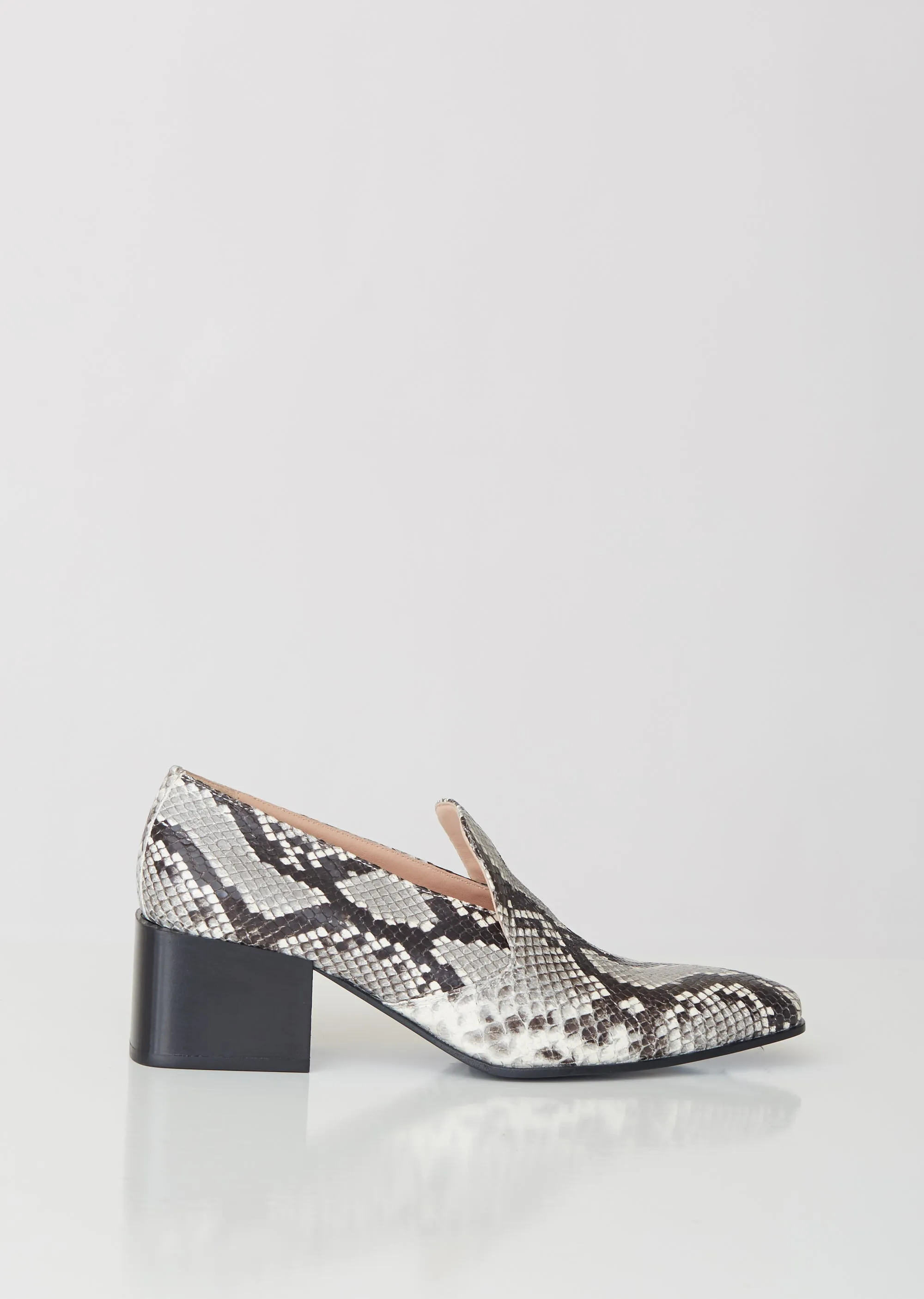 Brigitta Snake Heeled Loafers