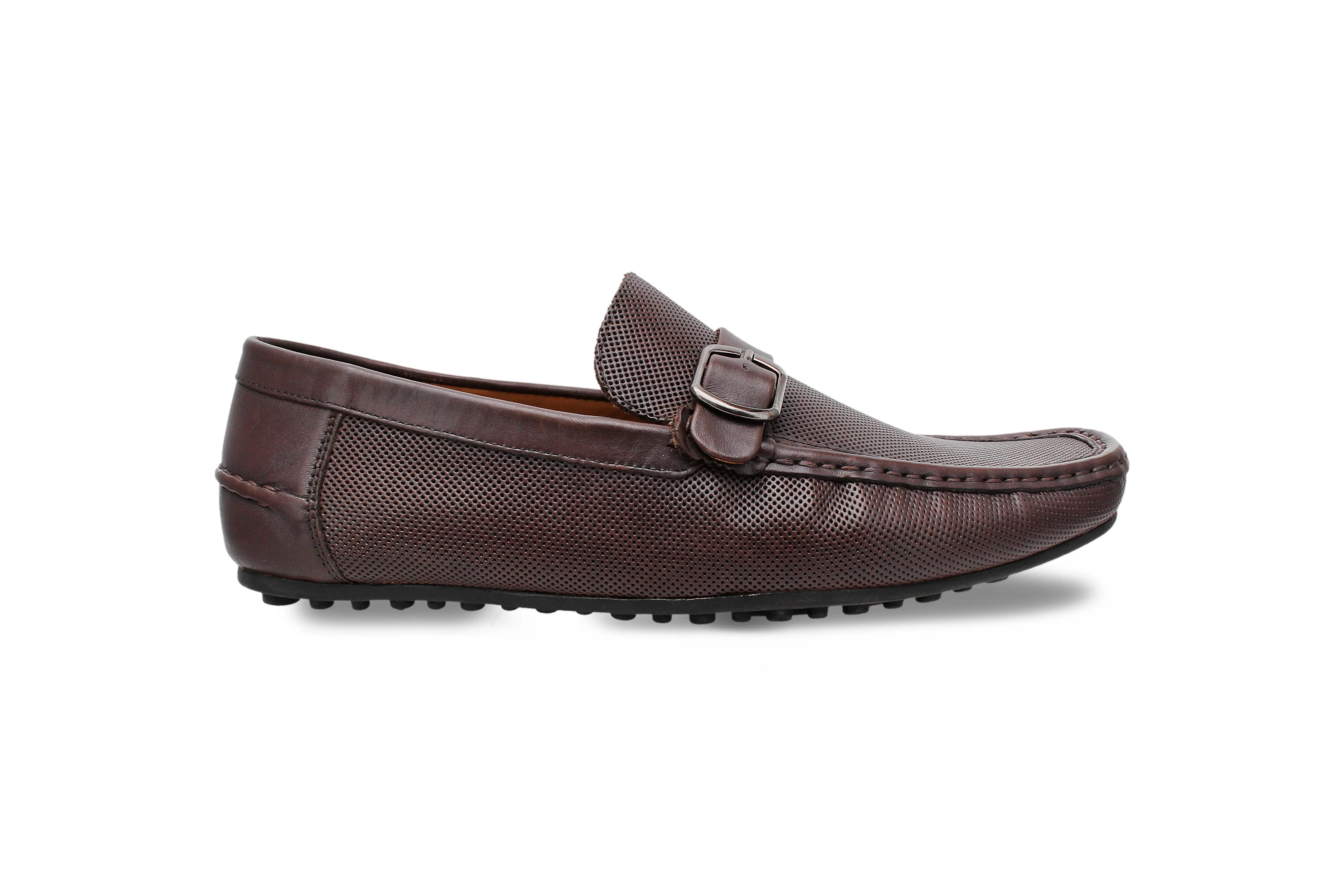 Buckle Leather Loafers