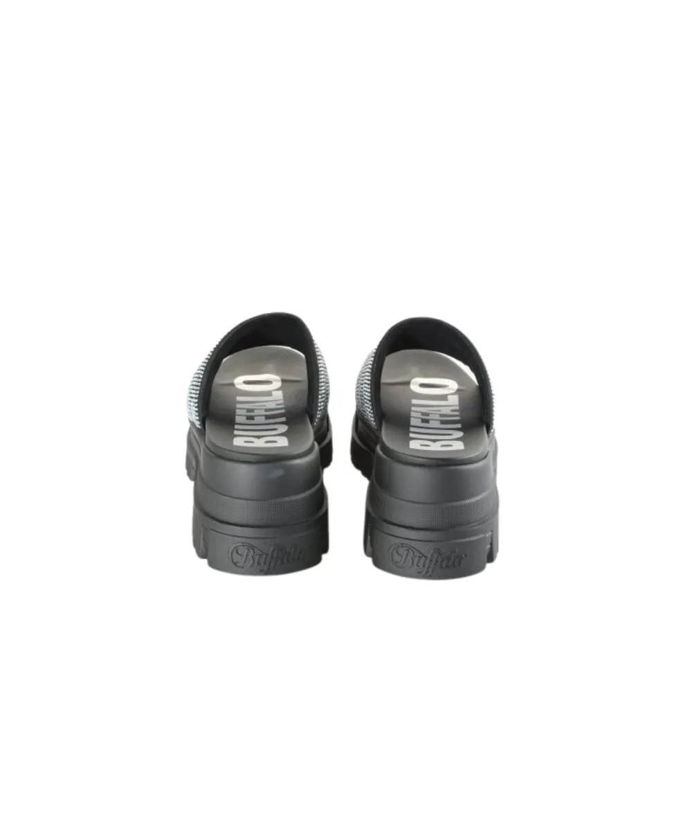 BUFFALO ASPHA SLIDE GLAM WOMEN SLIDERS IN BLACK