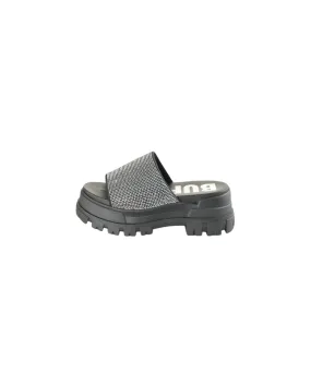 BUFFALO ASPHA SLIDE GLAM WOMEN SLIDERS IN BLACK