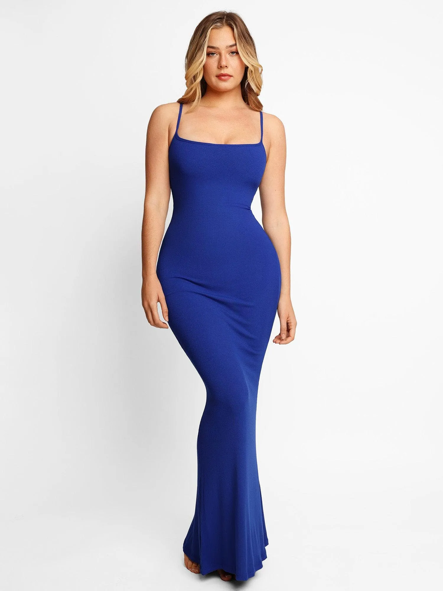 Built-In Shapewear Slip Maxi Lounge Dress