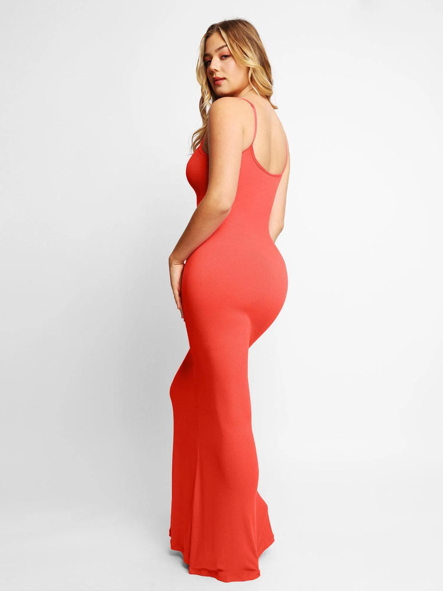 Built-In Shapewear Slip Maxi Lounge Dress