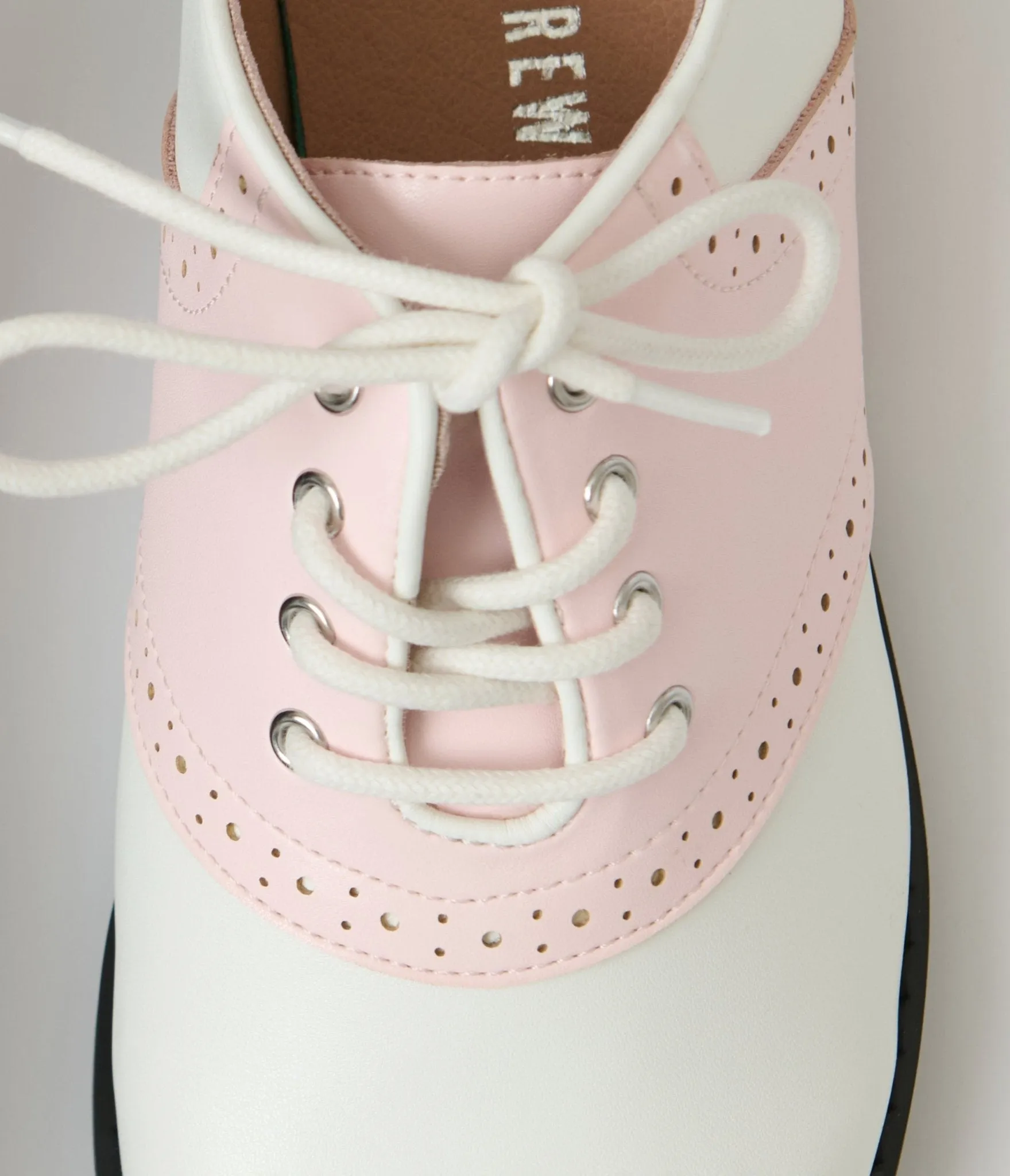 Chelsea Crew 1950s Pink & White Rizzo Saddle Oxford Shoes