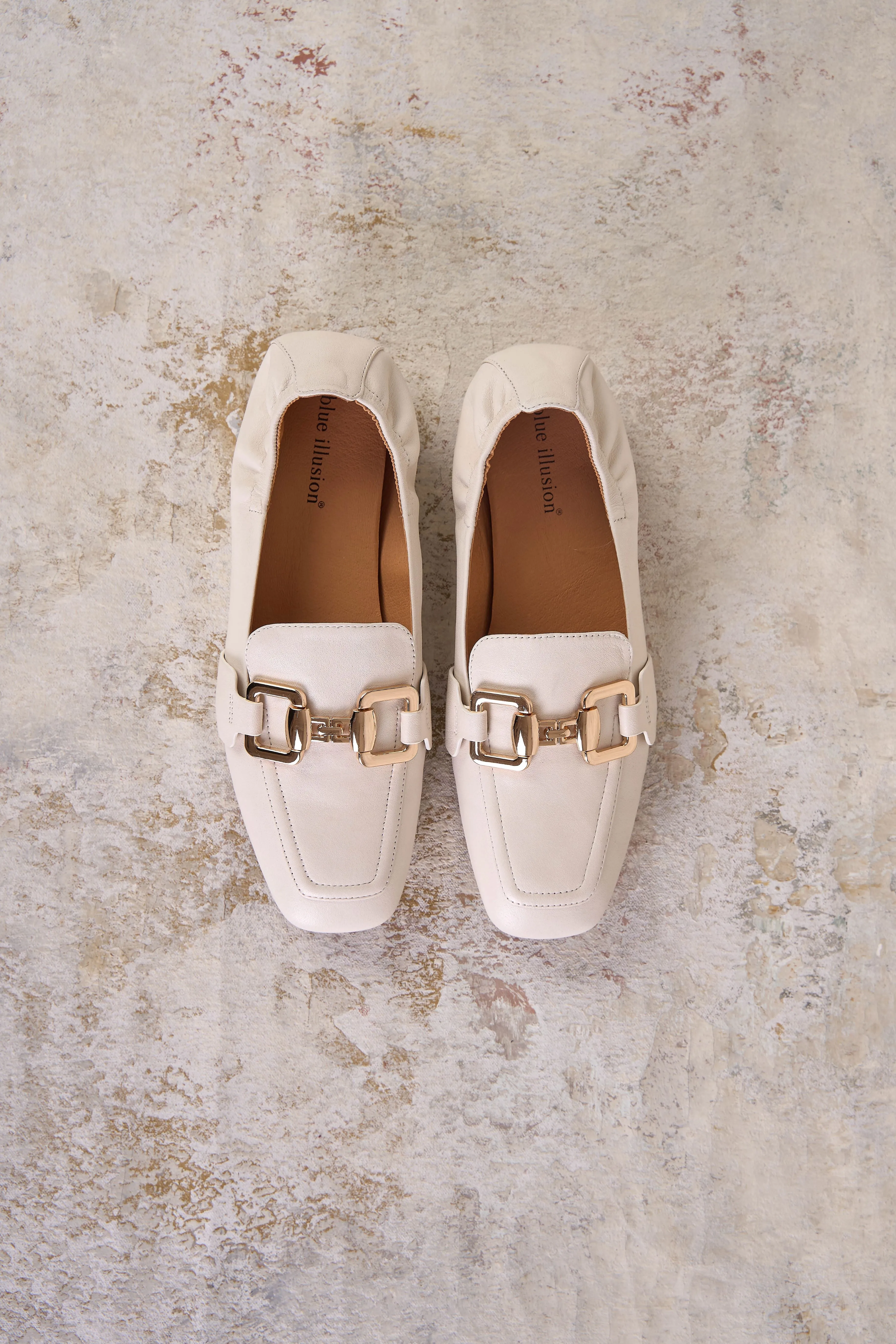 Chiara Chain White Loafer