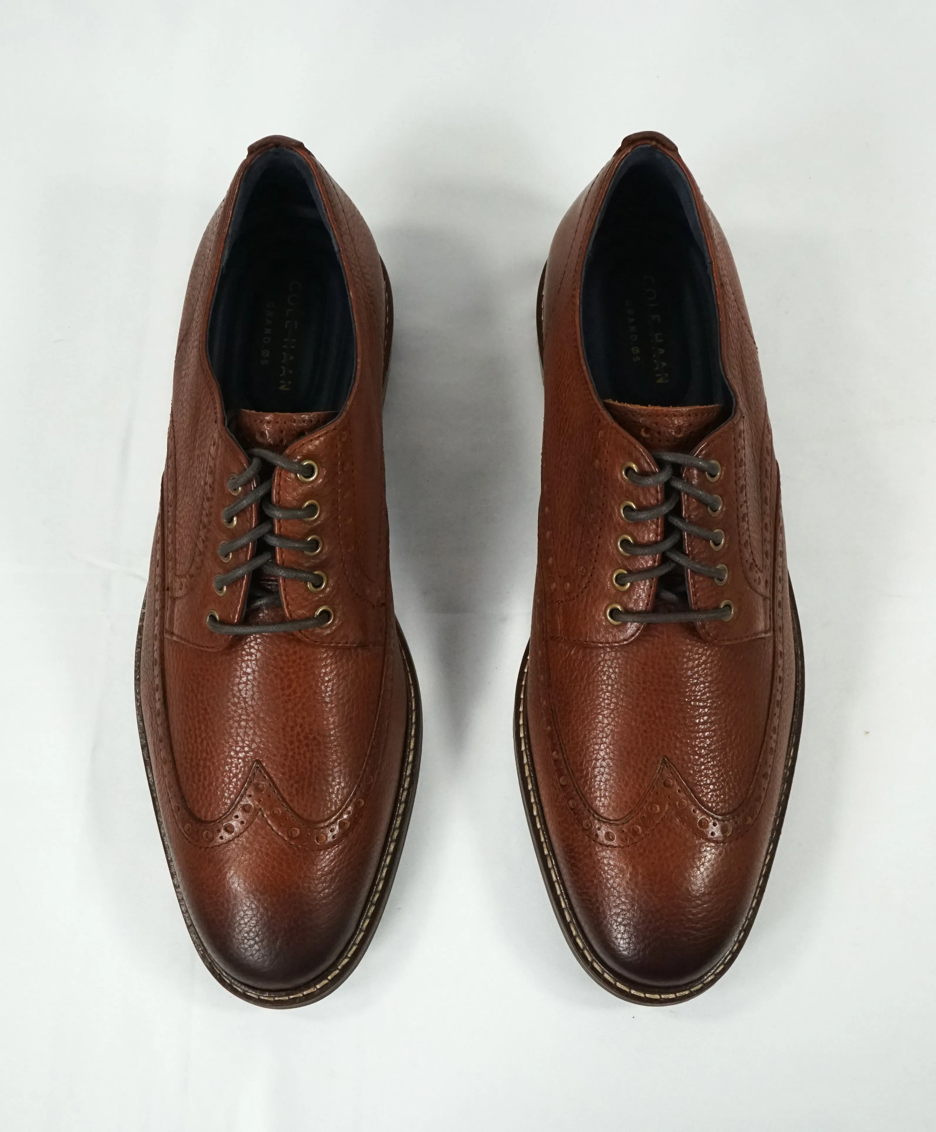 COLE HAAN - "Grand OS" Brown Wingtip Metal Eyelet Oxfords - 10