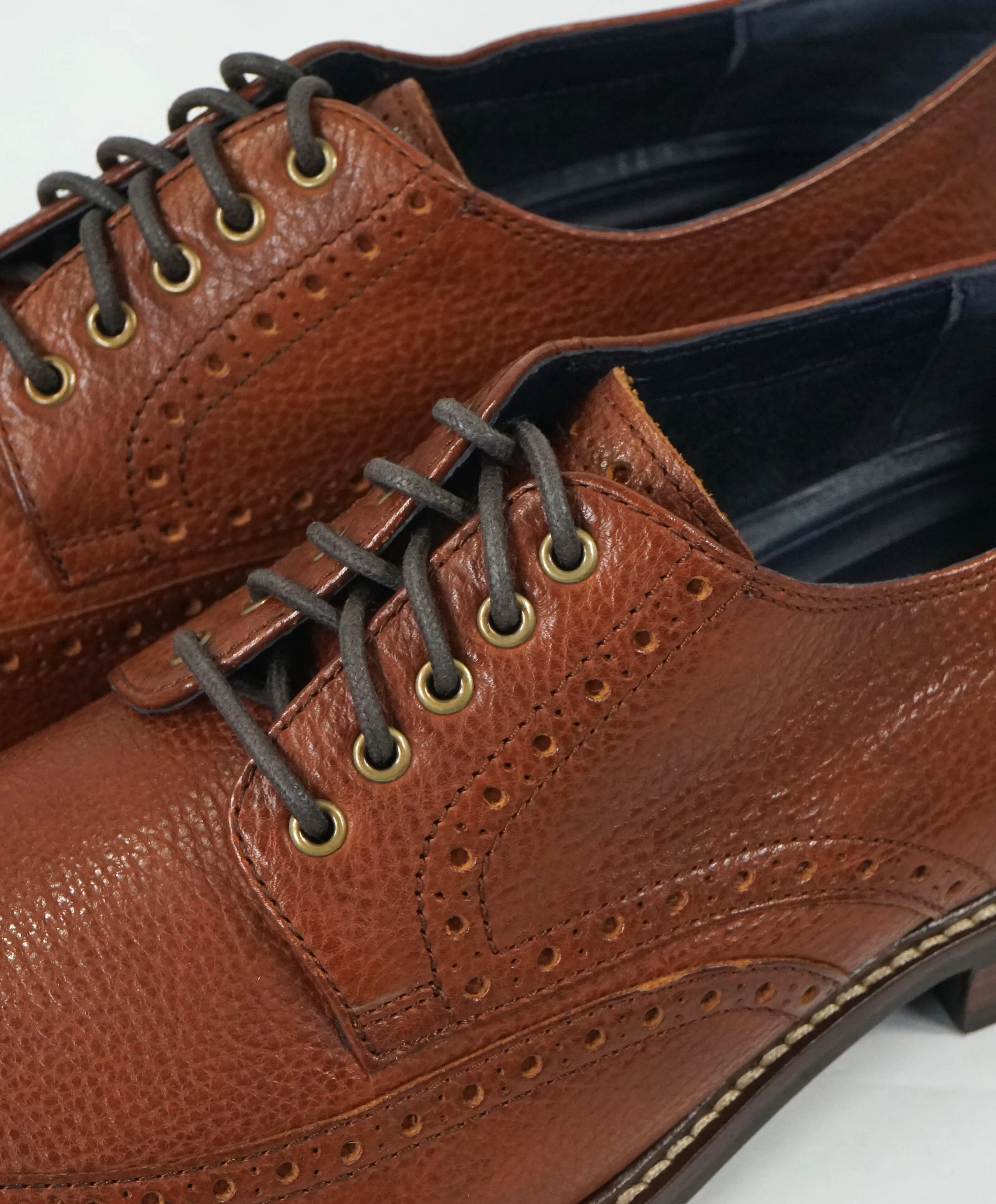 COLE HAAN - "Grand OS" Brown Wingtip Metal Eyelet Oxfords - 10