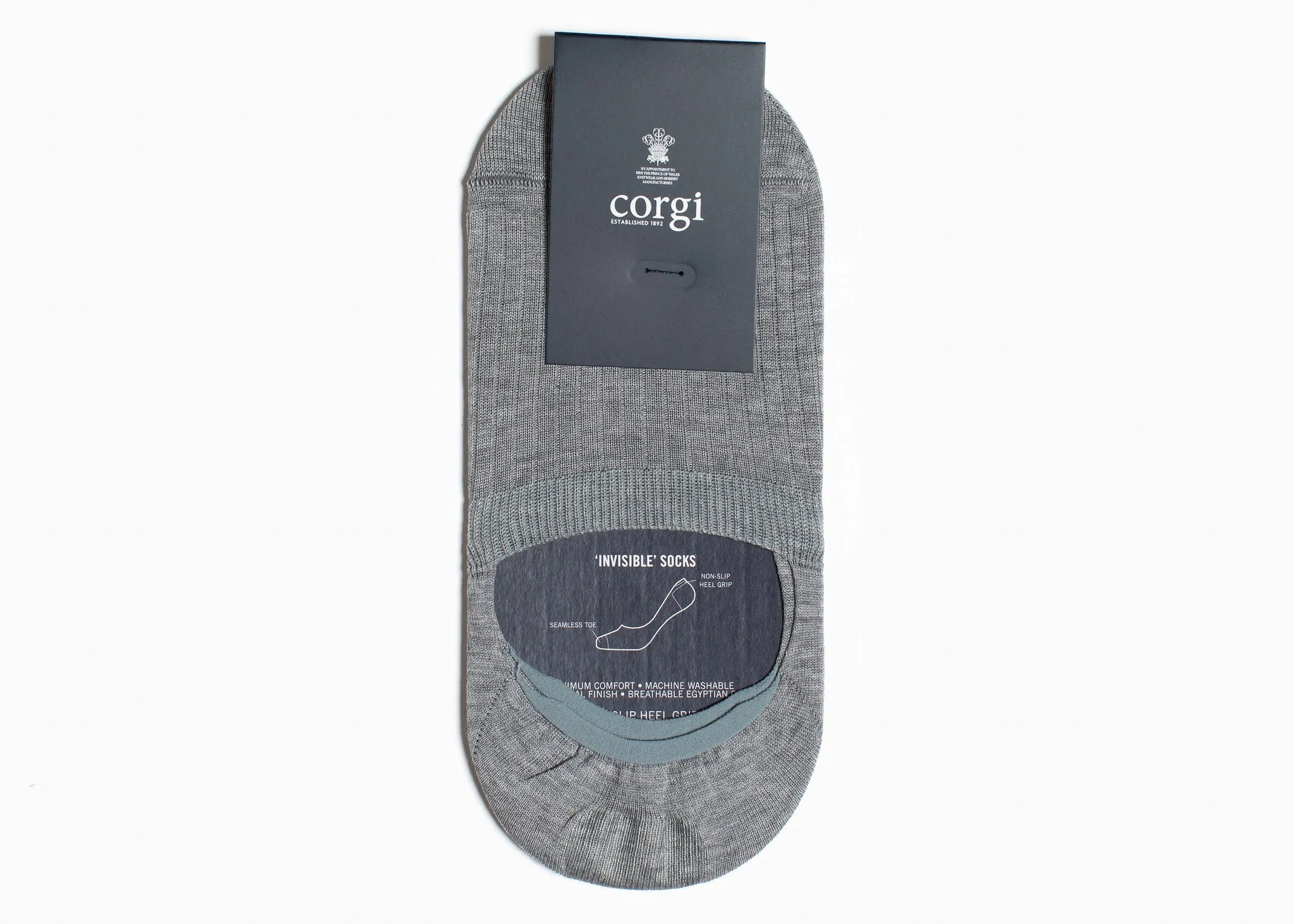 Corgi x Grant Stone Cotton No Show Sock