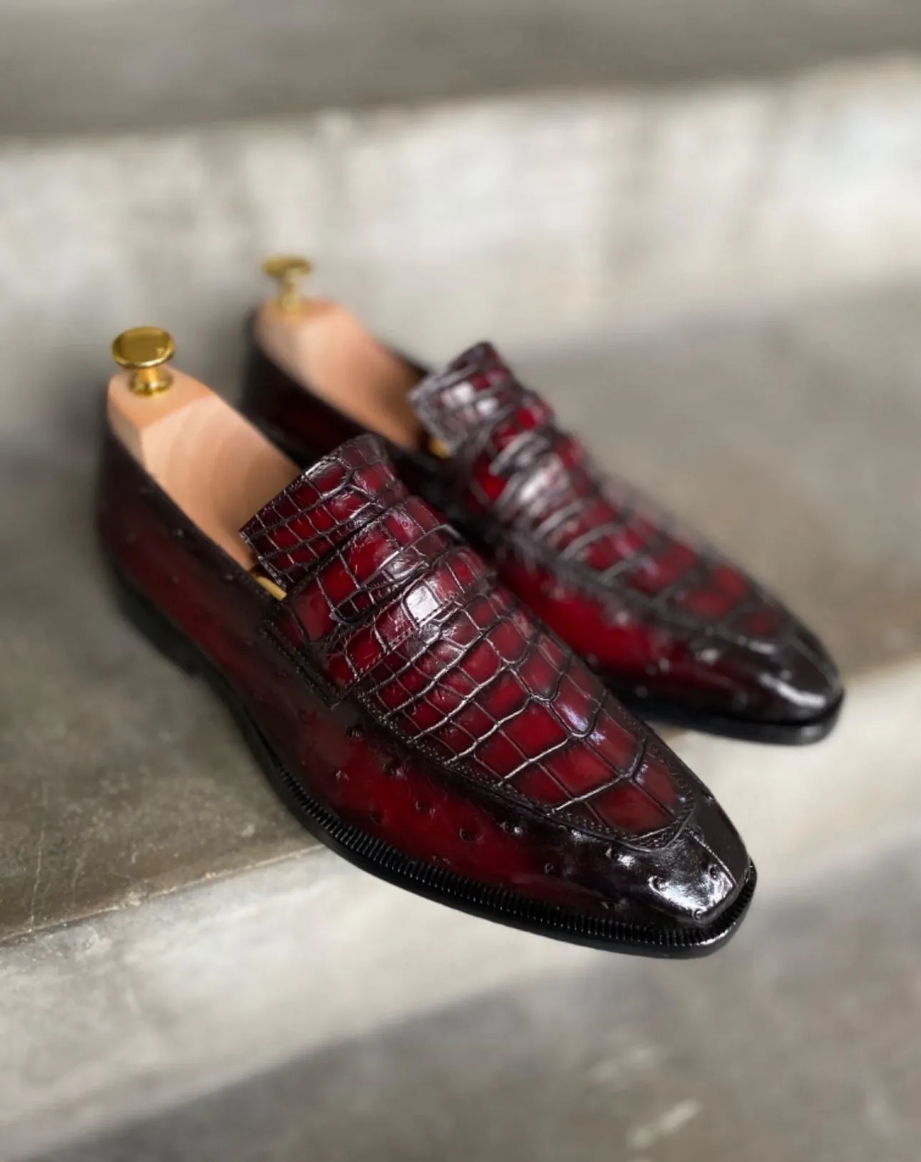 Croc & Ostrich ALEX Loafer