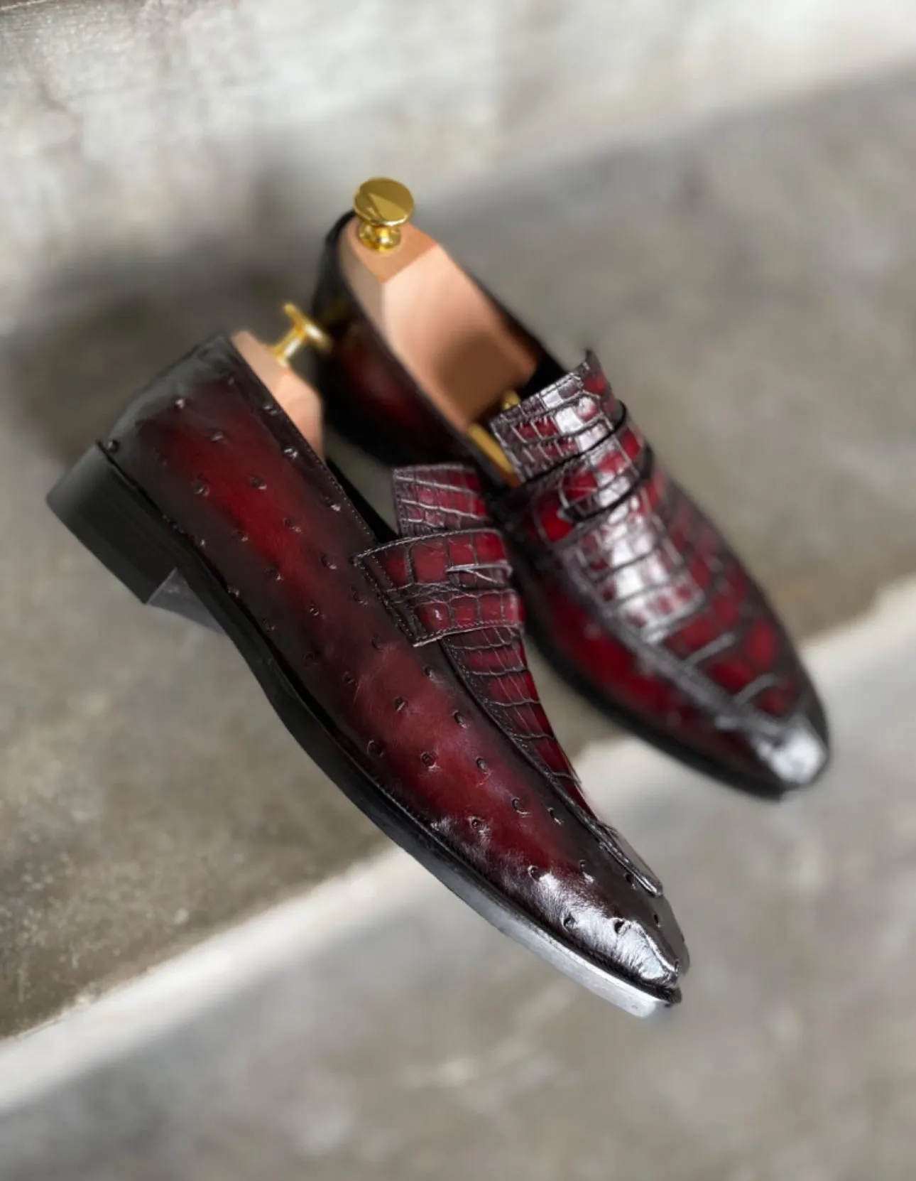 Croc & Ostrich ALEX Loafer