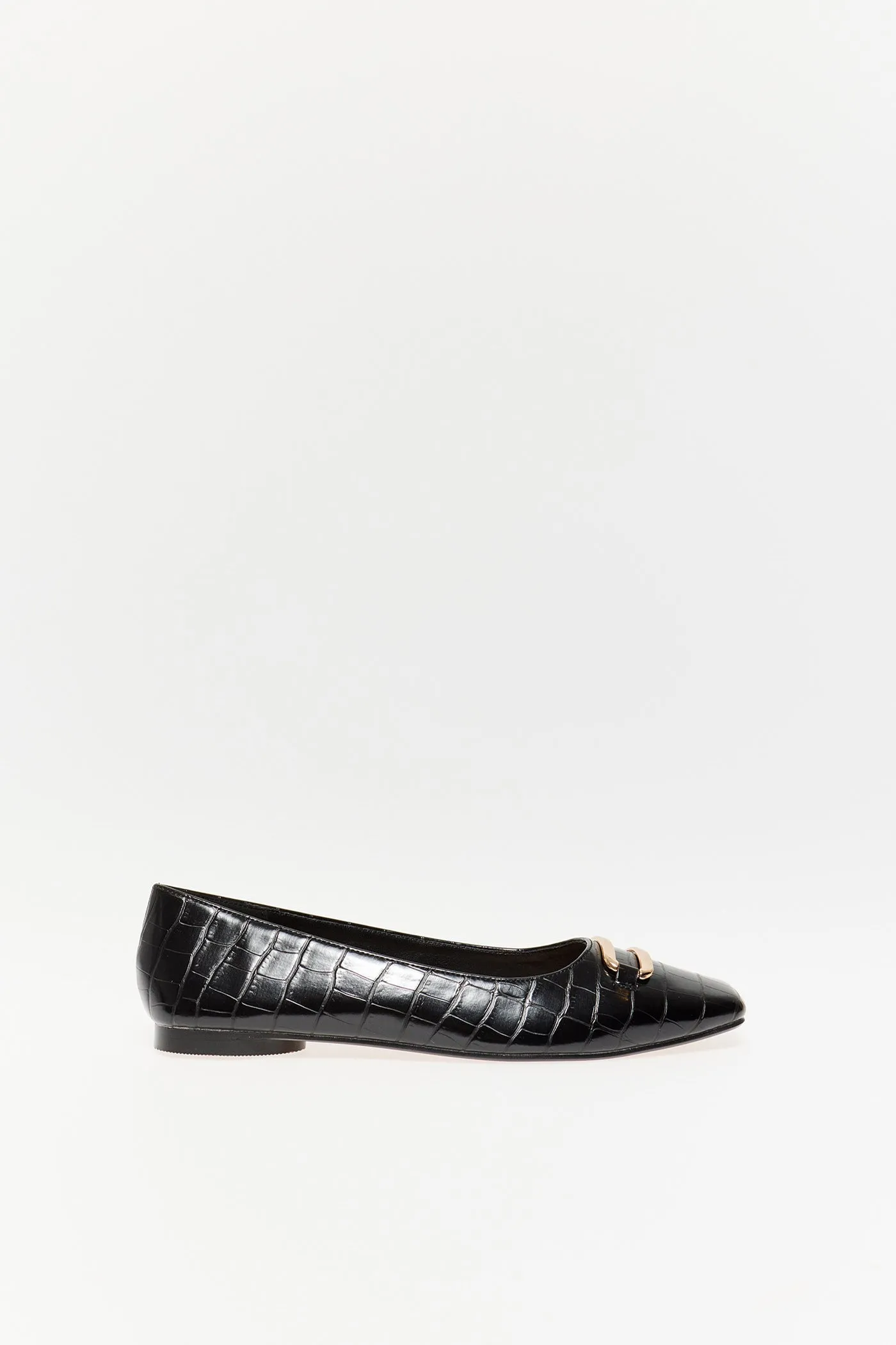 Croc Ballerina Pump - Black