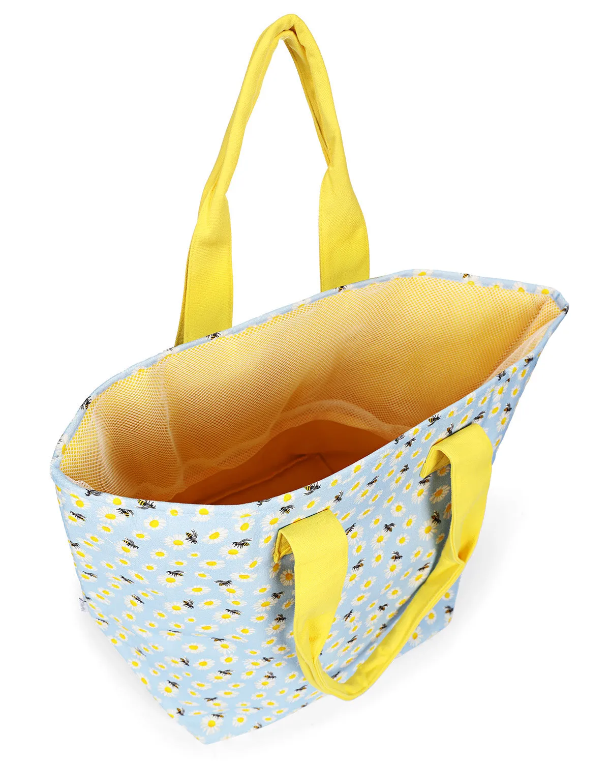 Daisy and Bees Makeup and Tote Bag Set