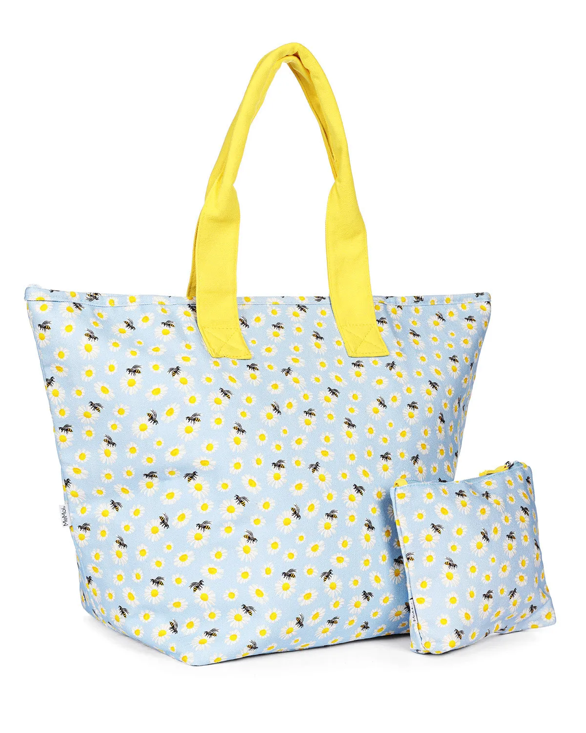 Daisy and Bees Makeup and Tote Bag Set