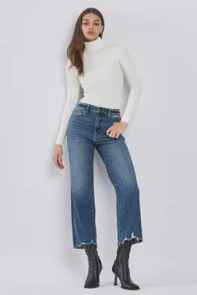 Dawn Super High Rise Wide Leg Crop Jean