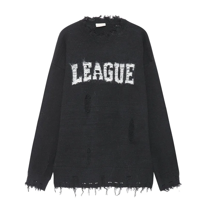 Distressed League Varsity Sweatshirt