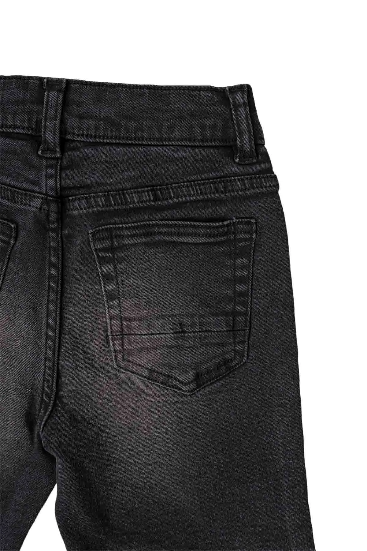 Distressed Night Out Short For Boy - Black