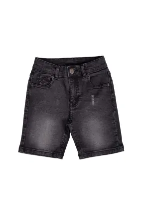 Distressed Night Out Short For Boy - Black