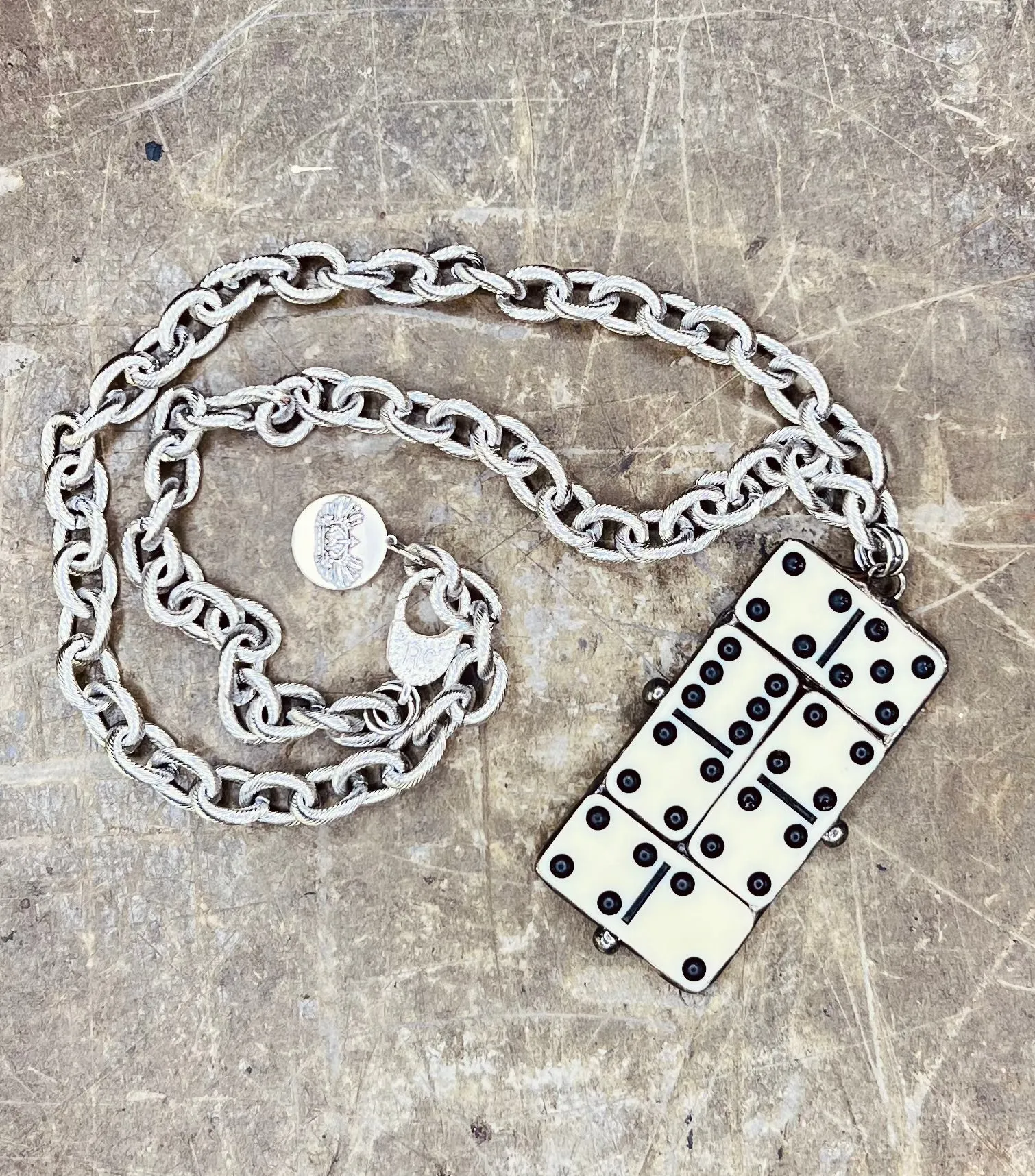 Domino Necklace - White