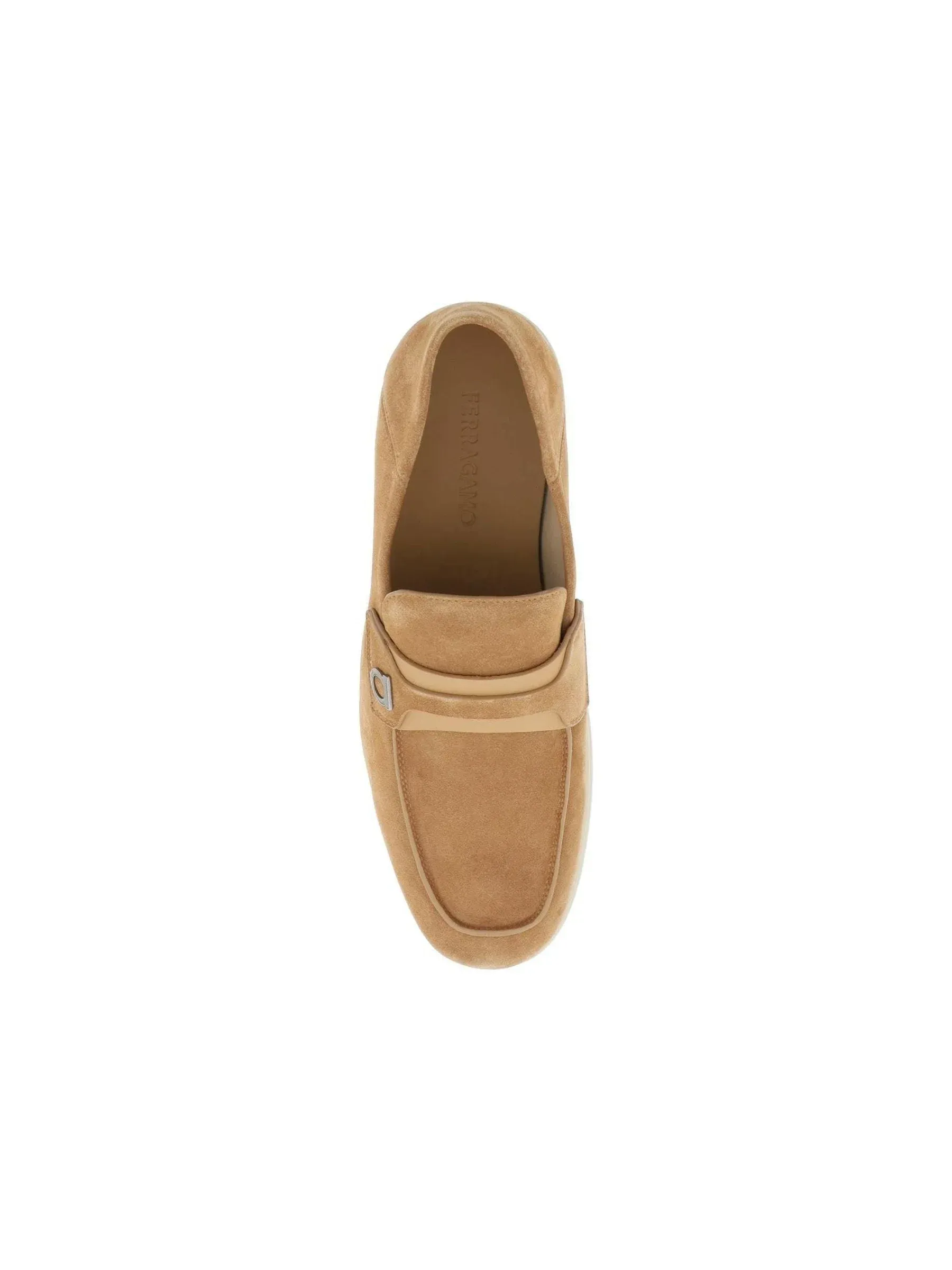 Drame Gancini Suede Loafers