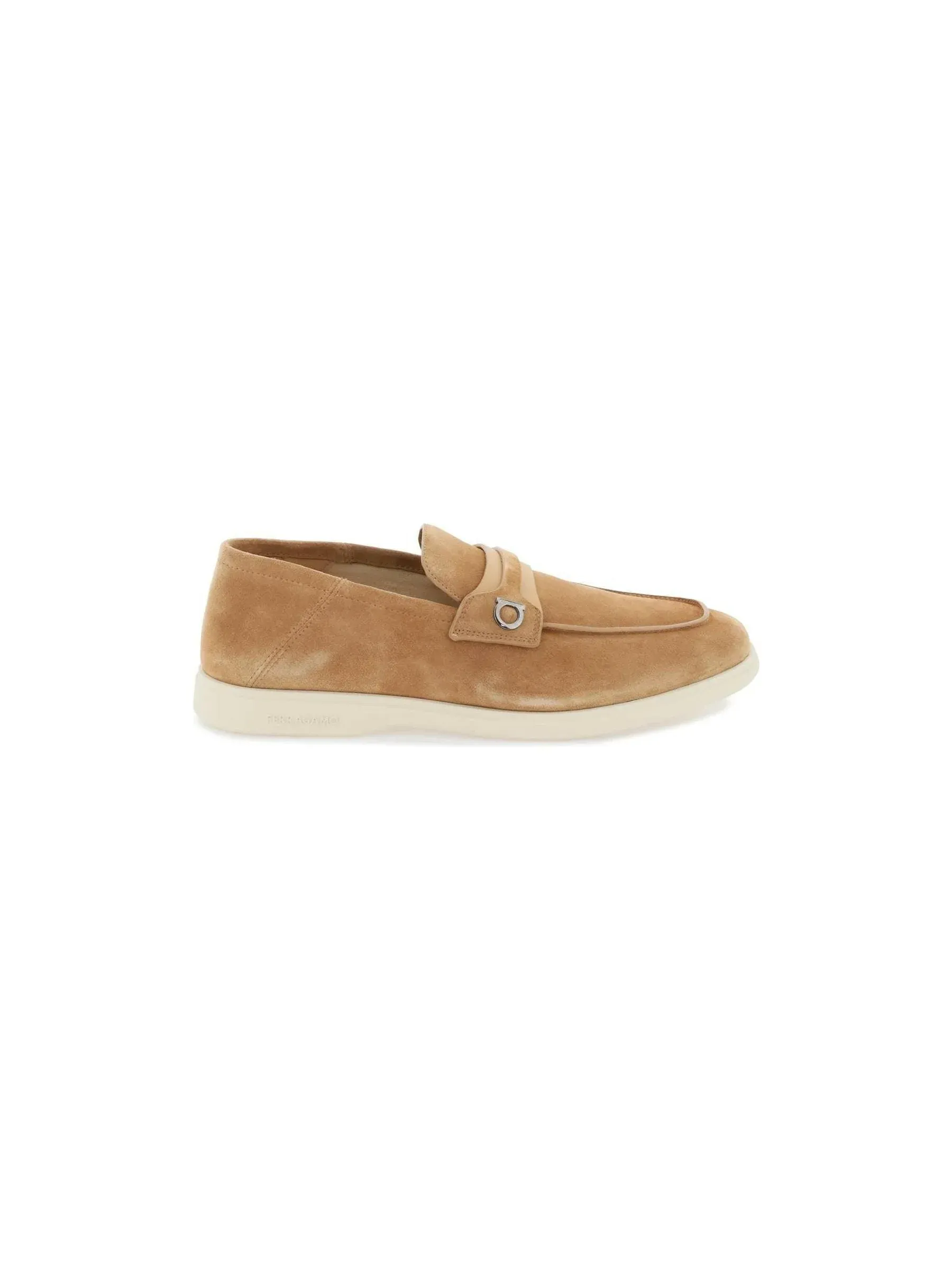 Drame Gancini Suede Loafers