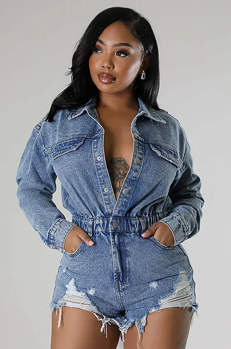 ‘Eternity’ Denim Romper