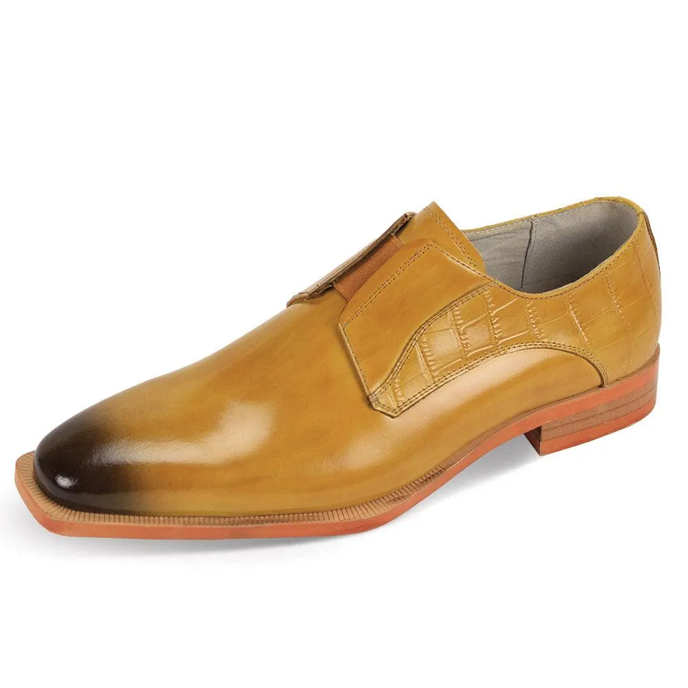 Giovanni Sullivan Scotch Men's Slip-On Dress Shoes Genuine Leather