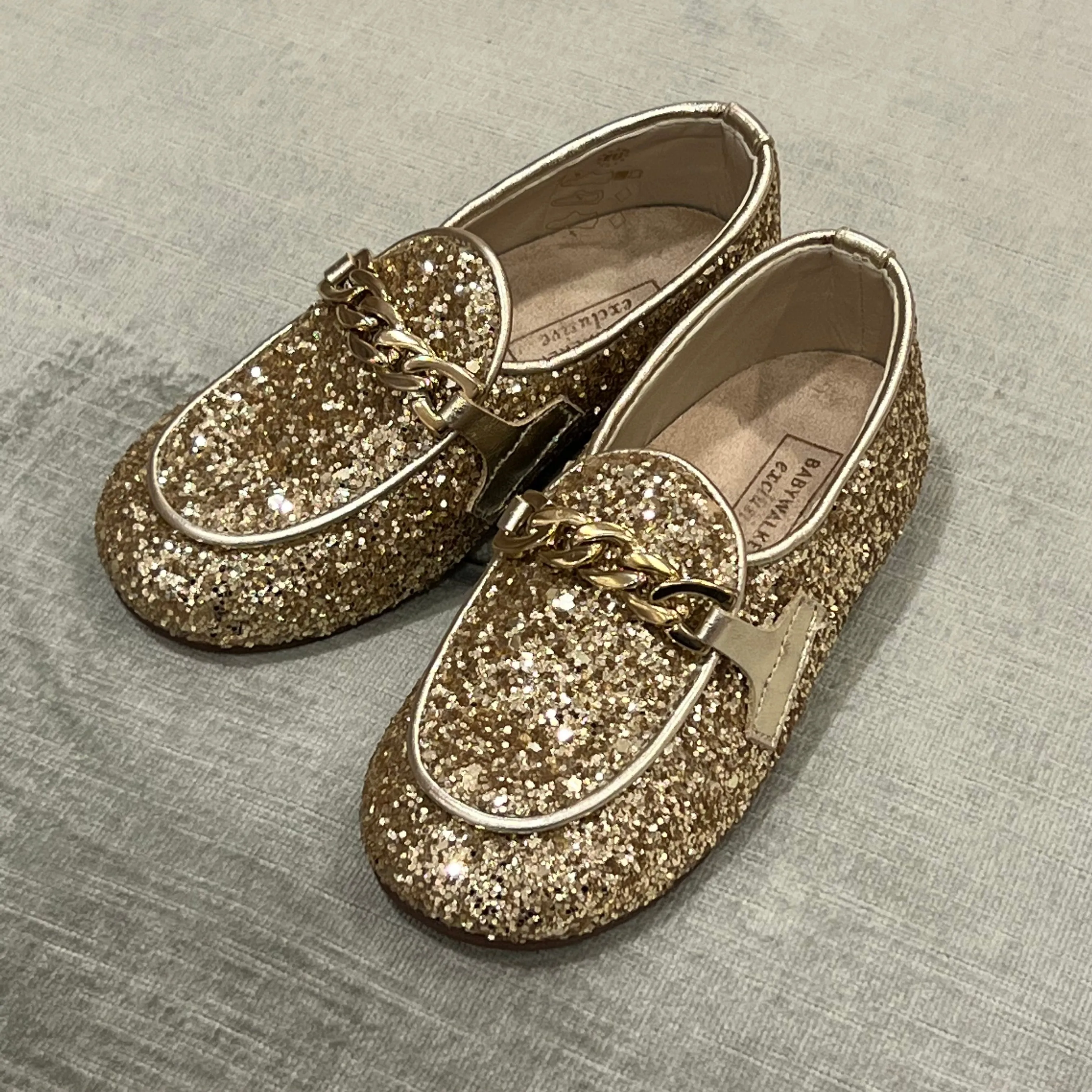 Gold Glitter Flats