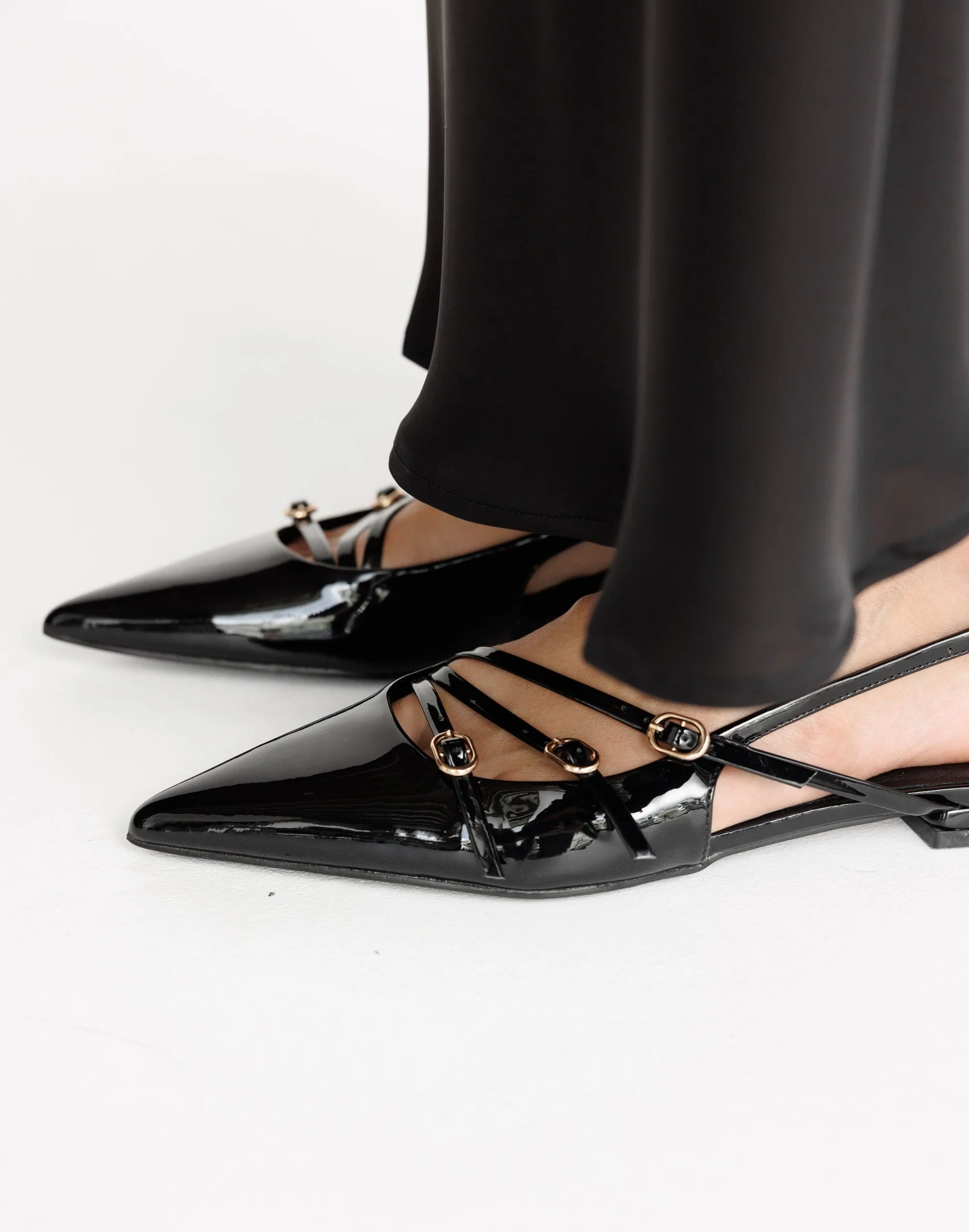 Hettie Flats (Black Patent) - By Billini