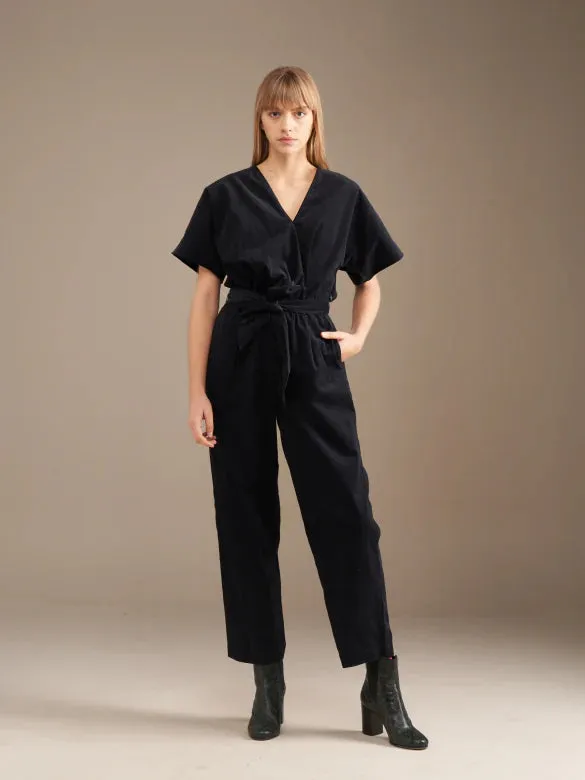 Honolulu Corduroy Navy Jumpsuit