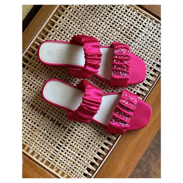 Inara Ruffle Flats  - Fuschia Pink