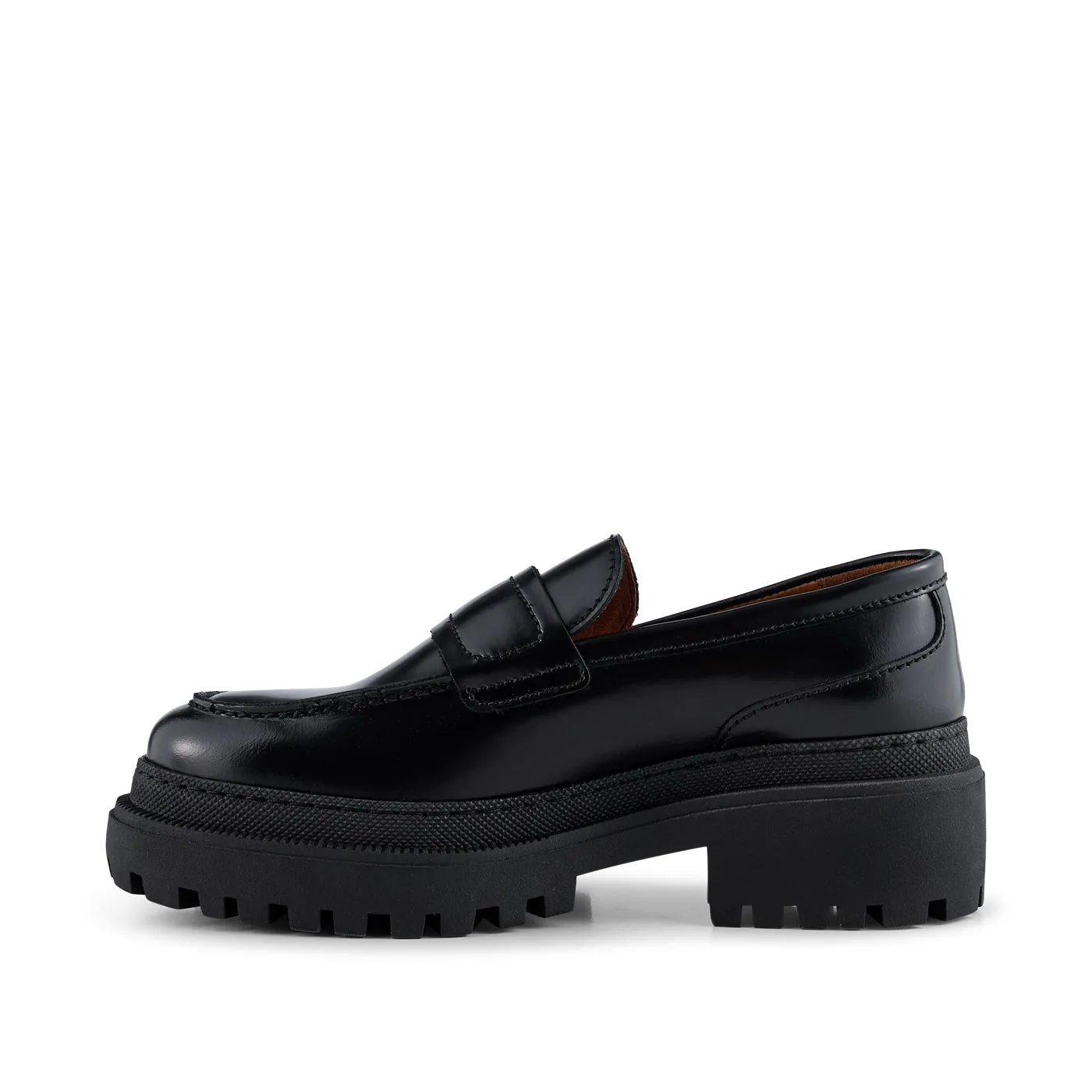 Iona loafer leather - BLACK POLIDO HIGH SHINE