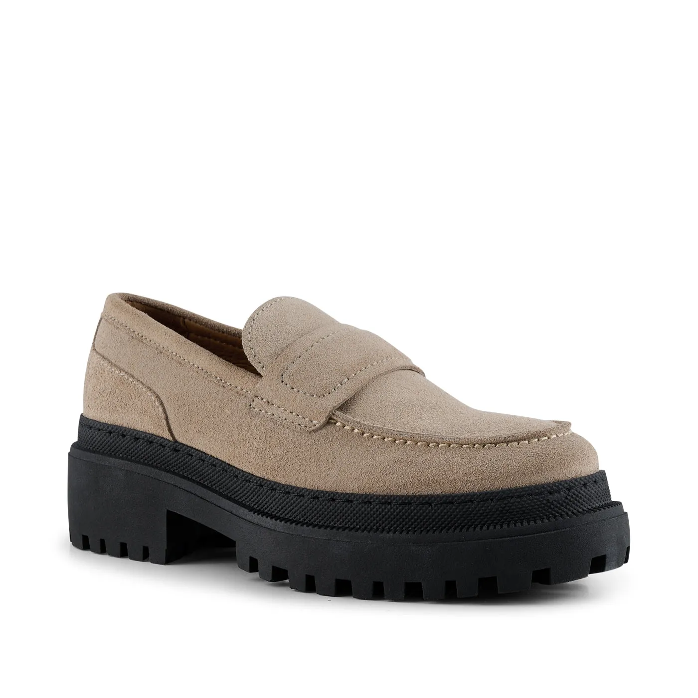 Iona loafer suede - TAUPE