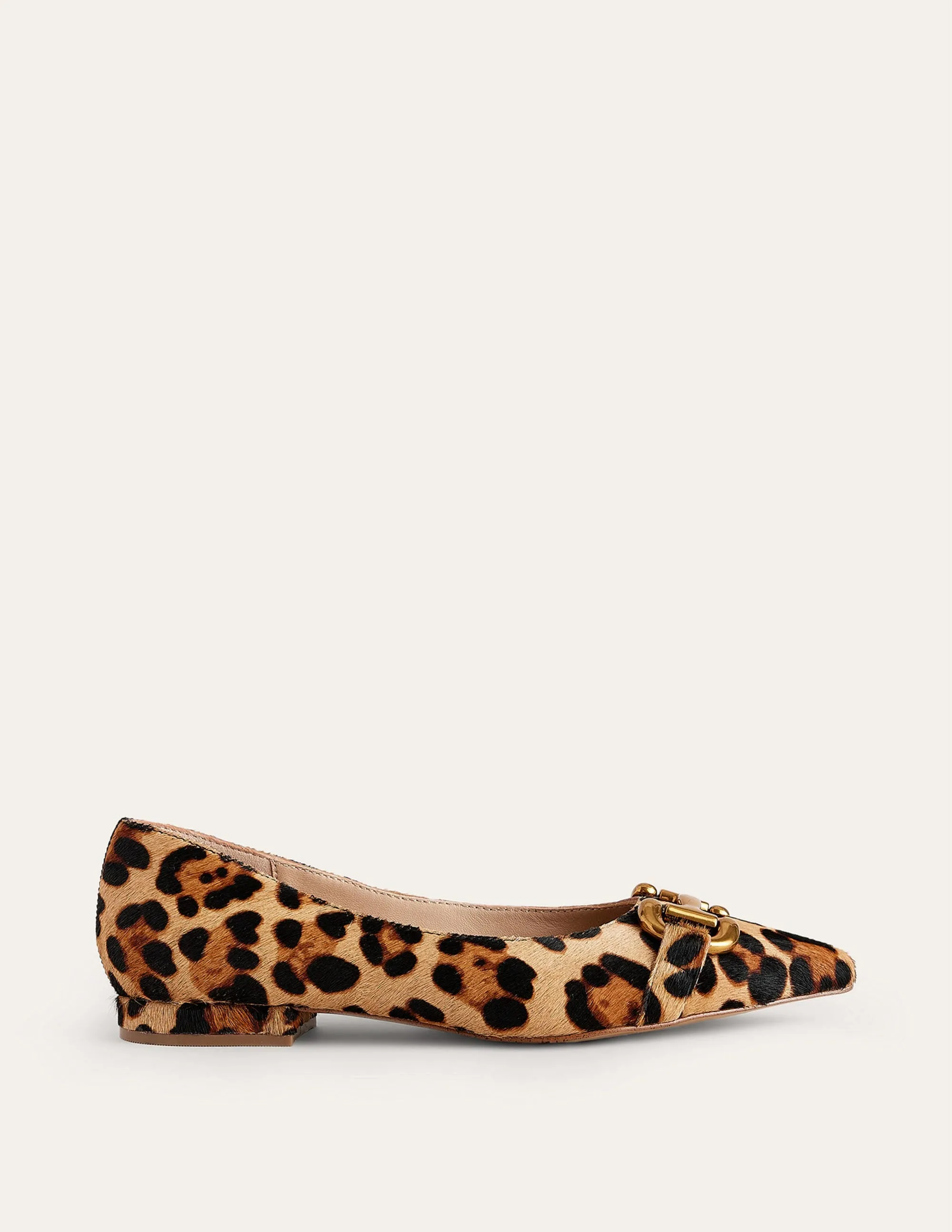 Iris Snaffle Ballet Flat-Classic Leopard Pony Hair