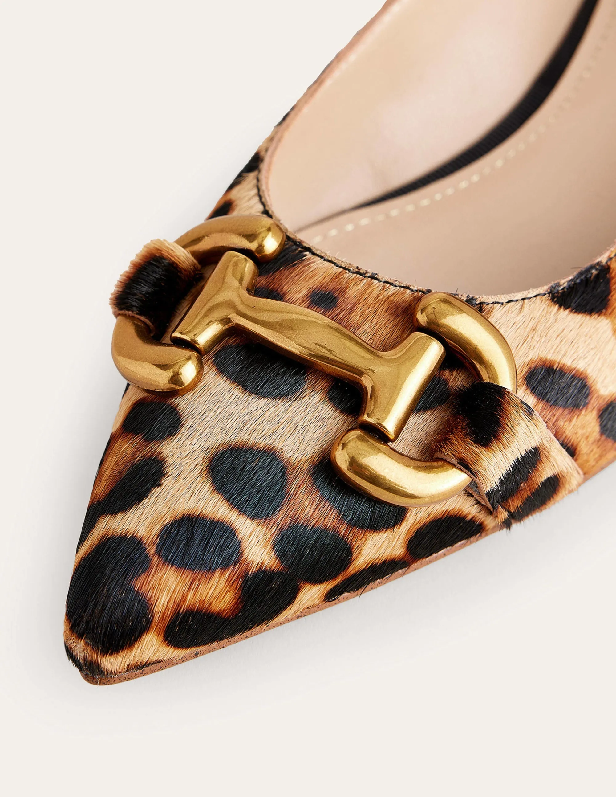 Iris Snaffle Ballet Flat-Classic Leopard Pony Hair