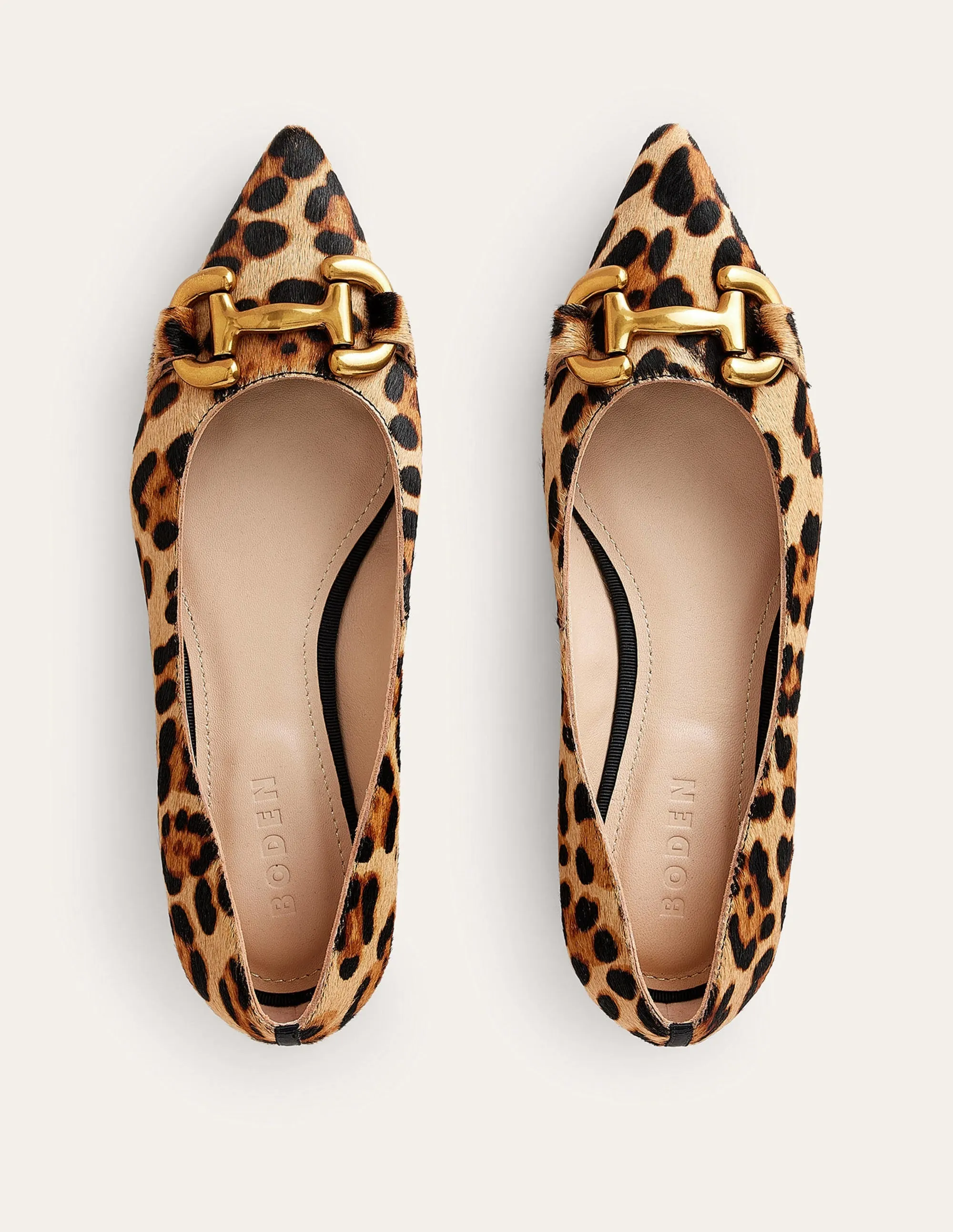 Iris Snaffle Ballet Flat-Classic Leopard Pony Hair