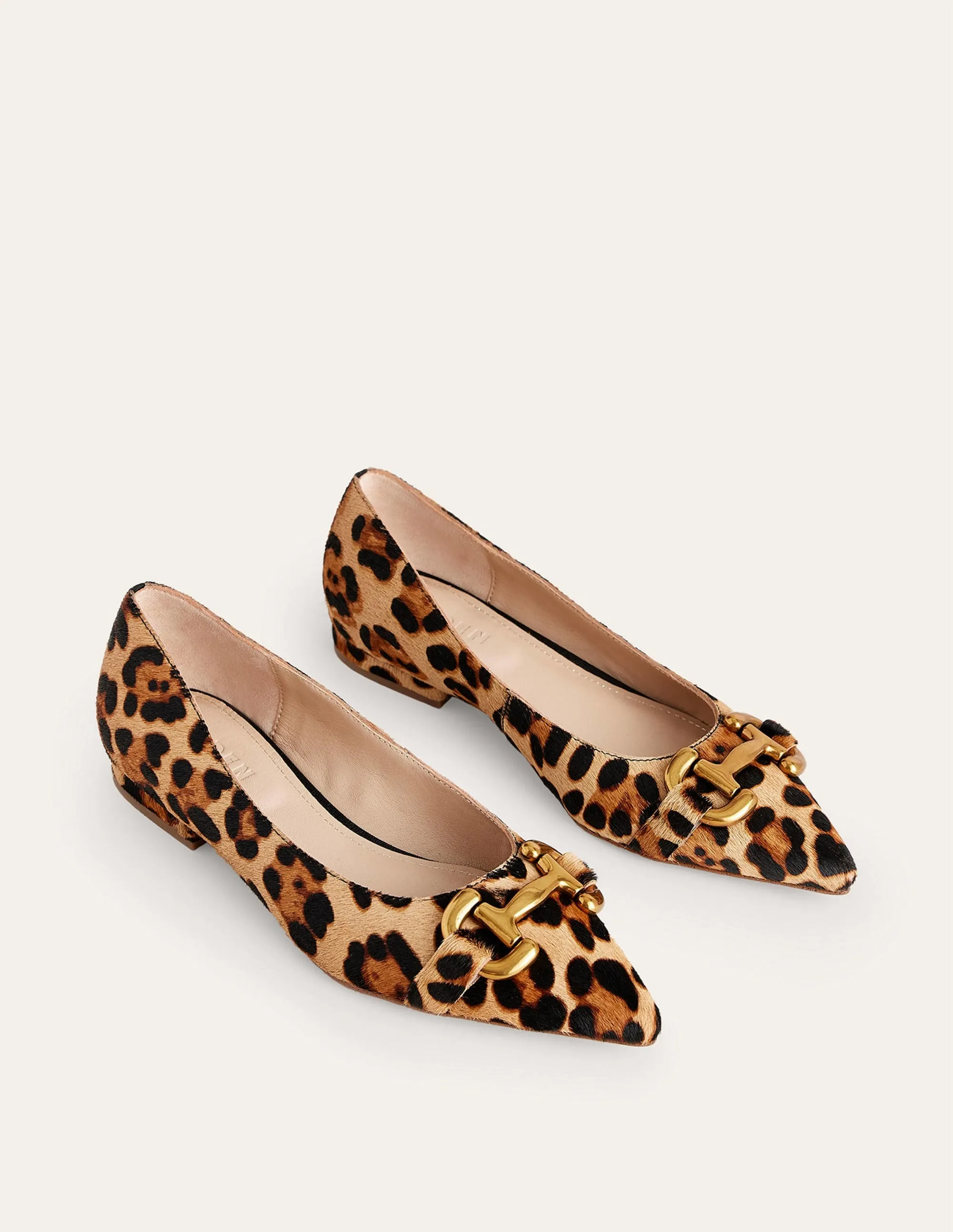 Iris Snaffle Ballet Flat-Classic Leopard Pony Hair