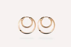 IX Double Hoops 14K Gold Hoops