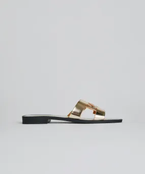 KARL LAGERFELD SKOOT II KARL CUT-OUT METALIK FLATS