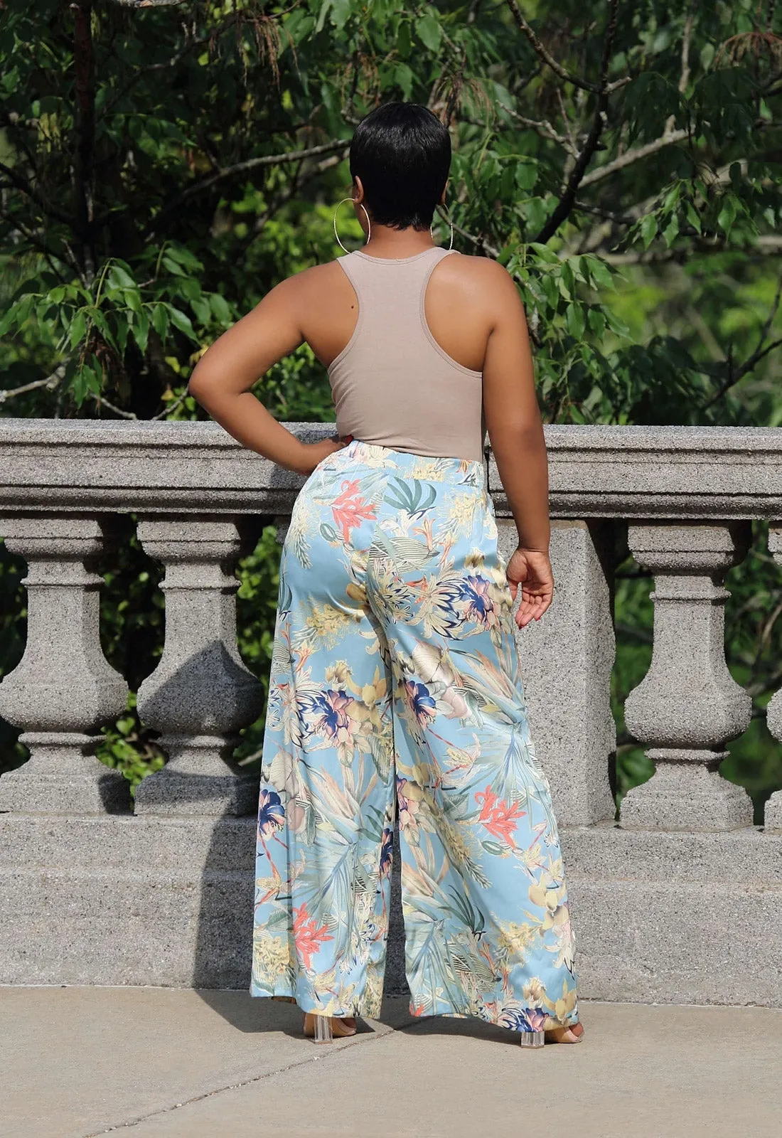 Let's Getaway | Tropical Printed Palazzo Pant