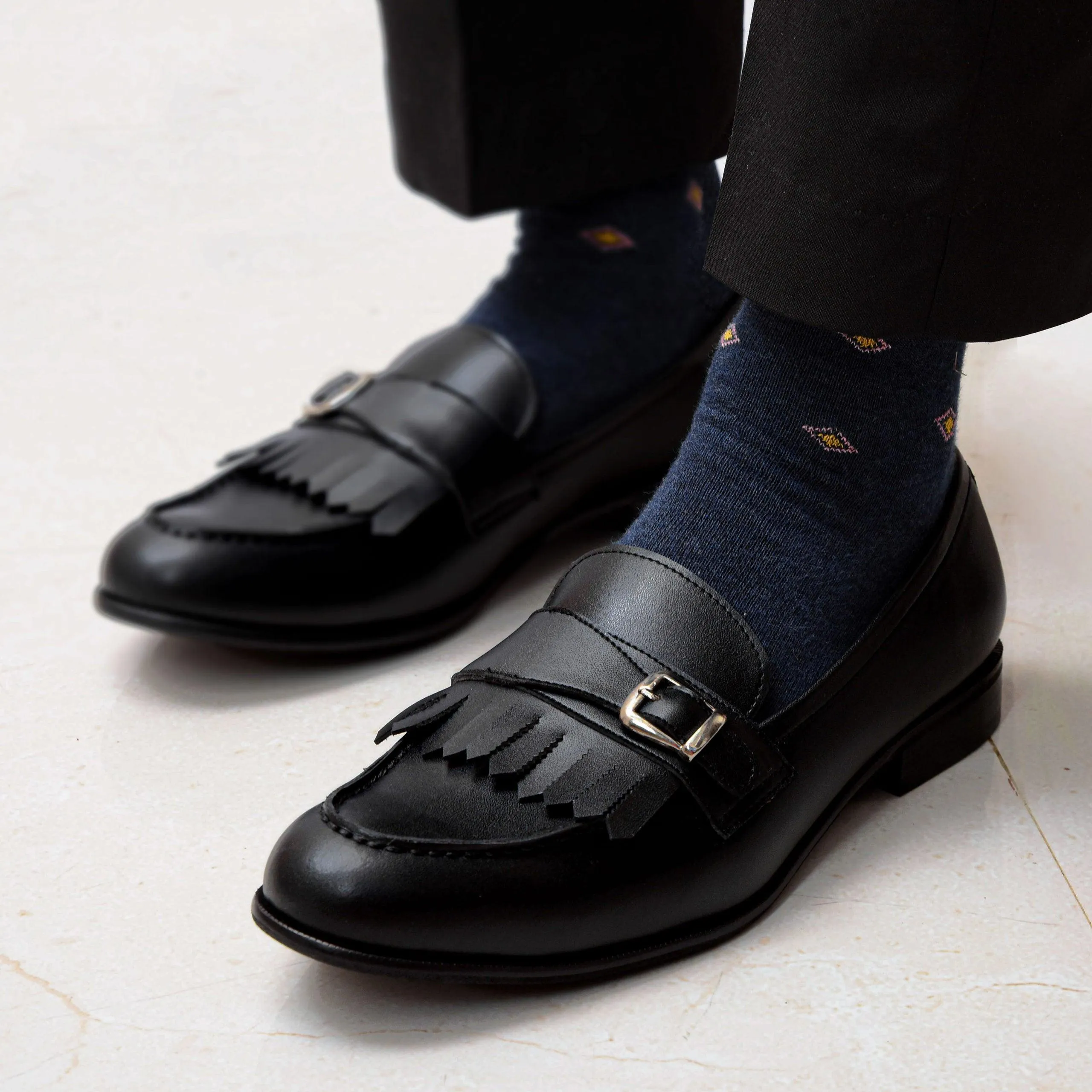 Locatelli - Black Fringe Single Monk