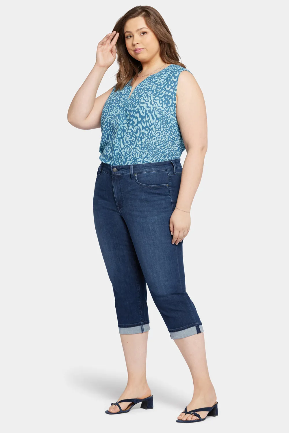 Marilyn Straight Crop Jeans In Plus Size - Inspire