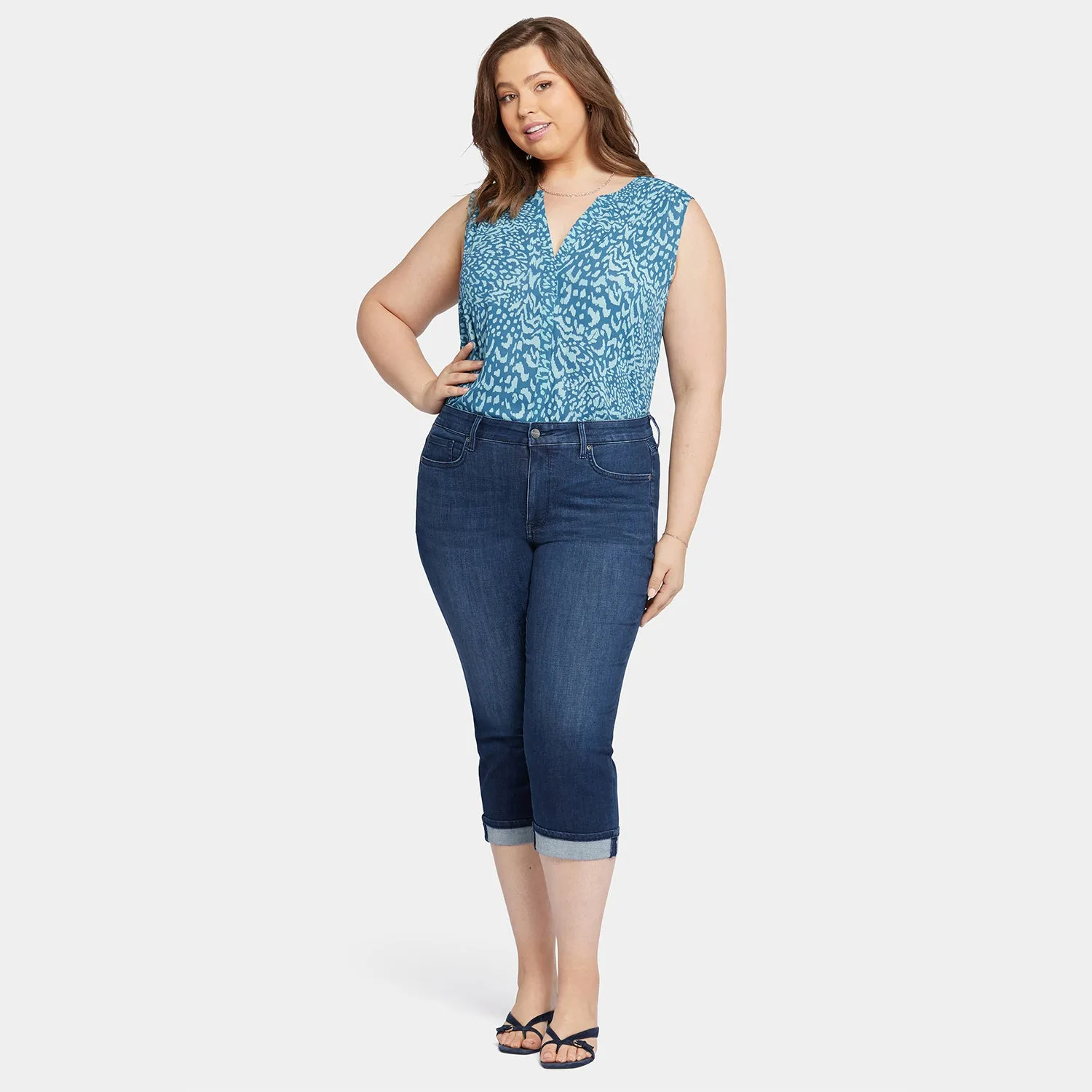 Marilyn Straight Crop Jeans In Plus Size - Inspire