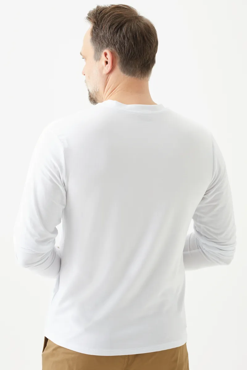 Men's Bamboo Cotton Long-Sleeve Vneck Tee-All Sales Final